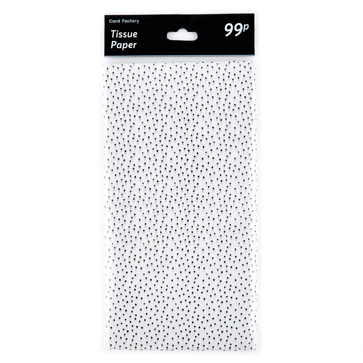 Black & White Spotty Tissue Paper - 7 Sheets