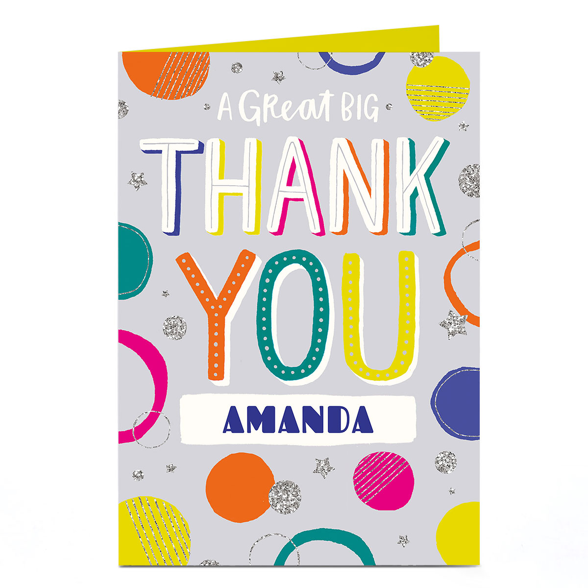 Personalised Thank You Card - A Great Big