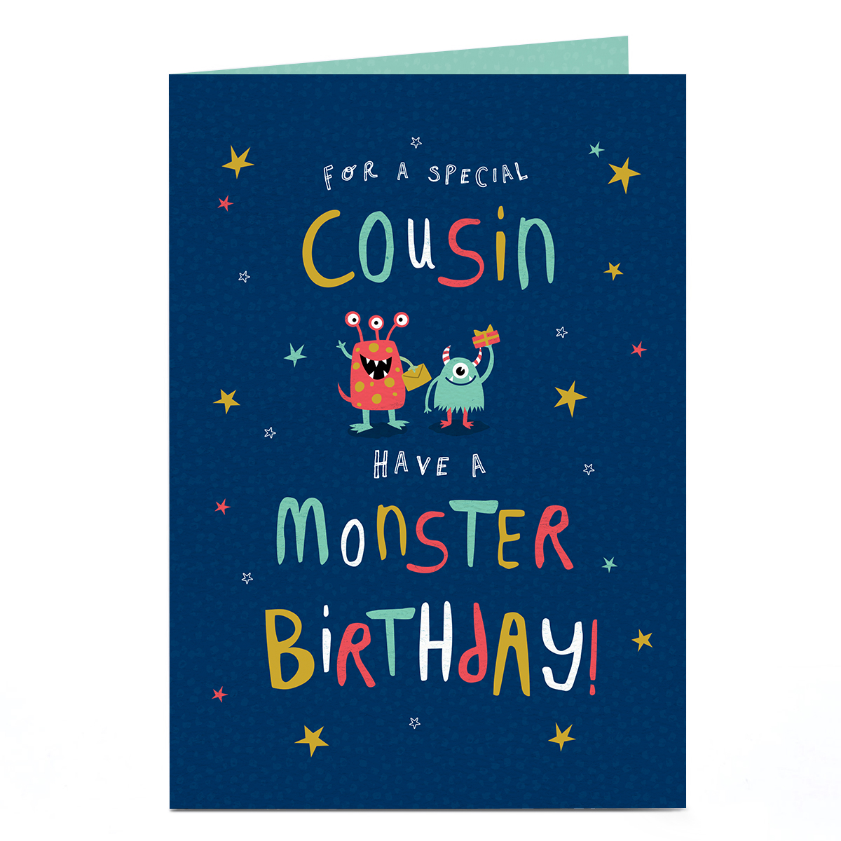 Birthday Card - Have a Monster Birthday, Cousin