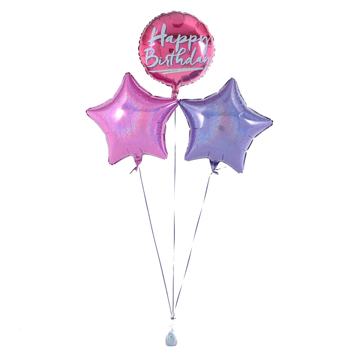 Happy Birthday Pink Balloon Bouquet - DELIVERED INFLATED!