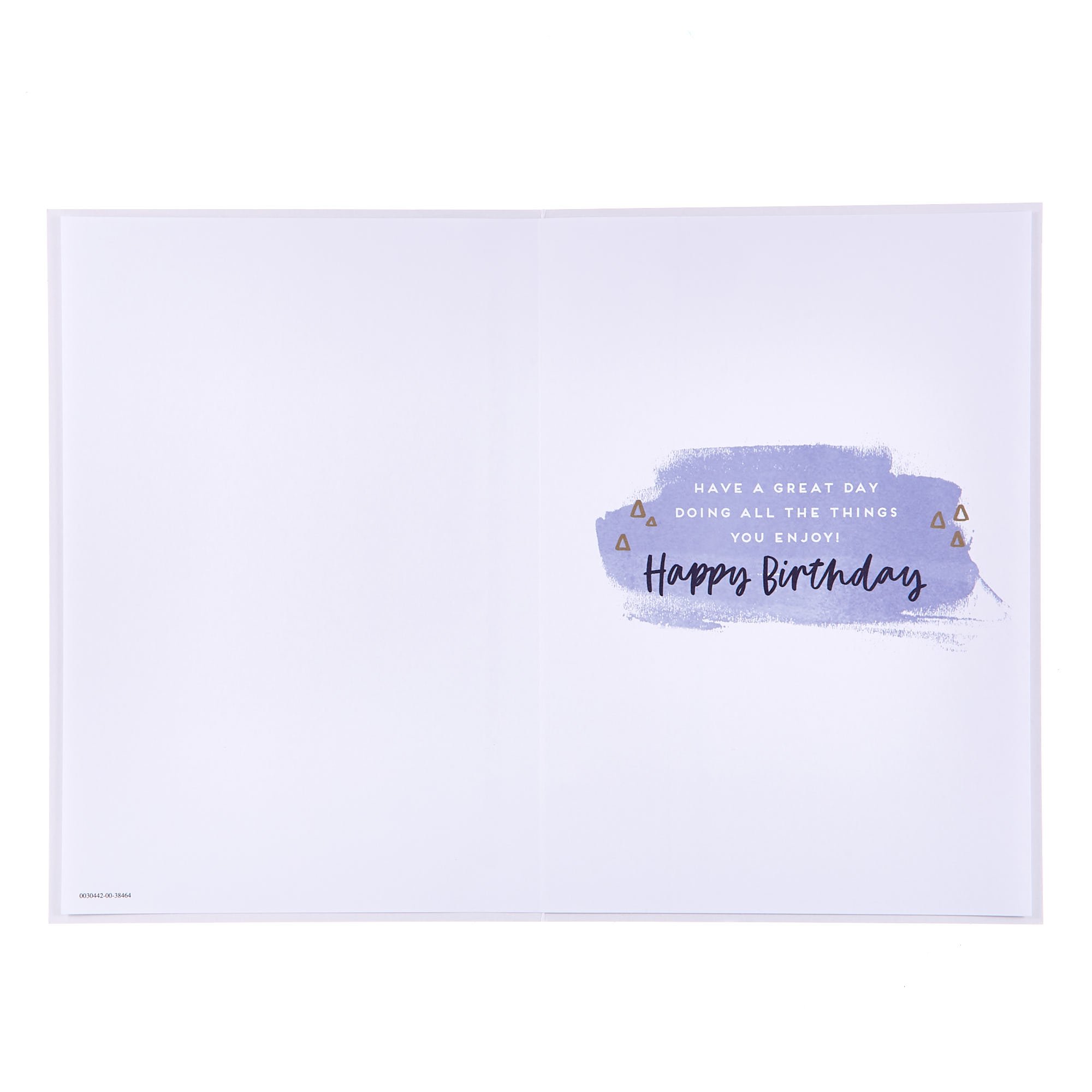 Birthday Card - Blue & Purple Watercolours