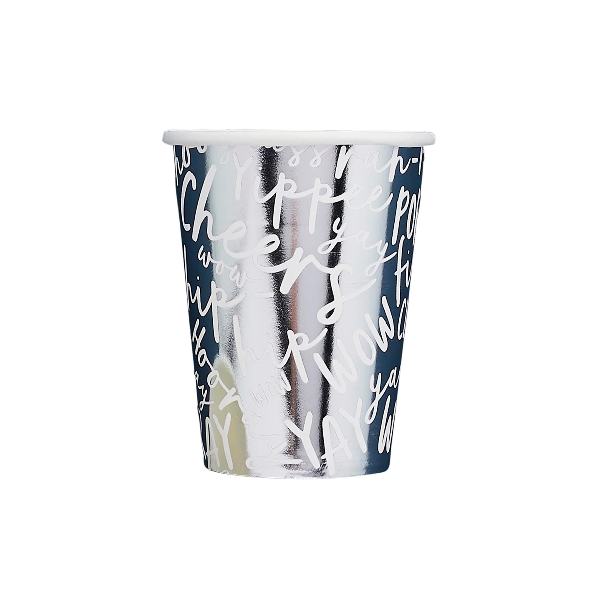 Silver Celebrate Paper Cups - Pack of 10