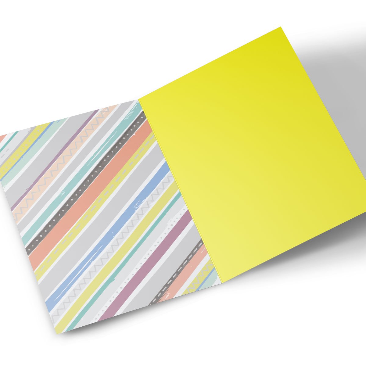 Personalised Any Message Card - Muti-Coloured Stripes