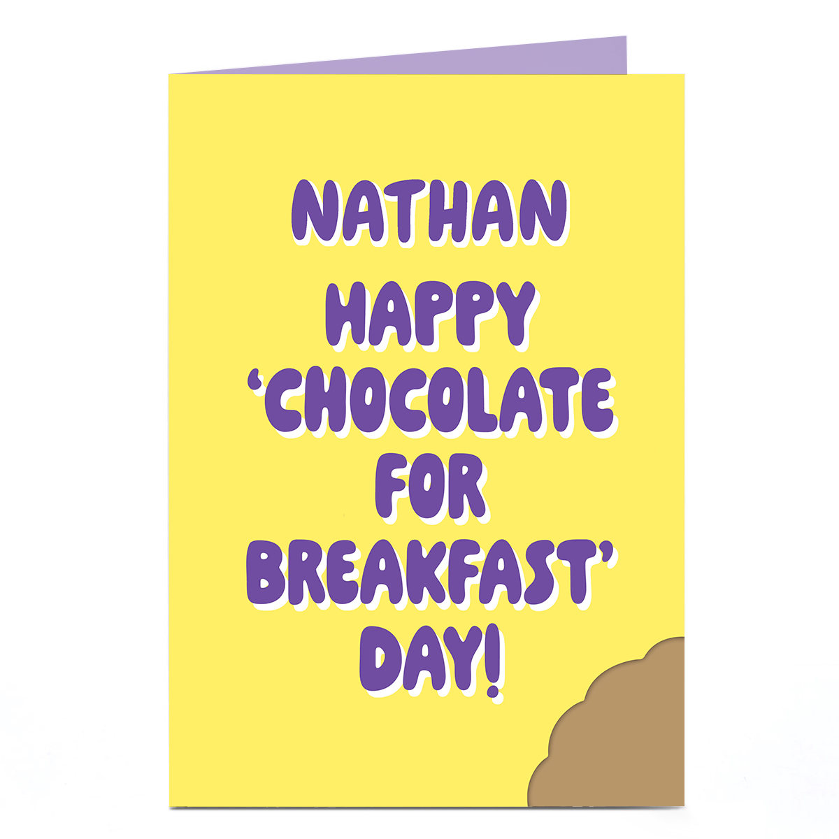 Personalised Easter Card - Chocolate For Breakfast Day