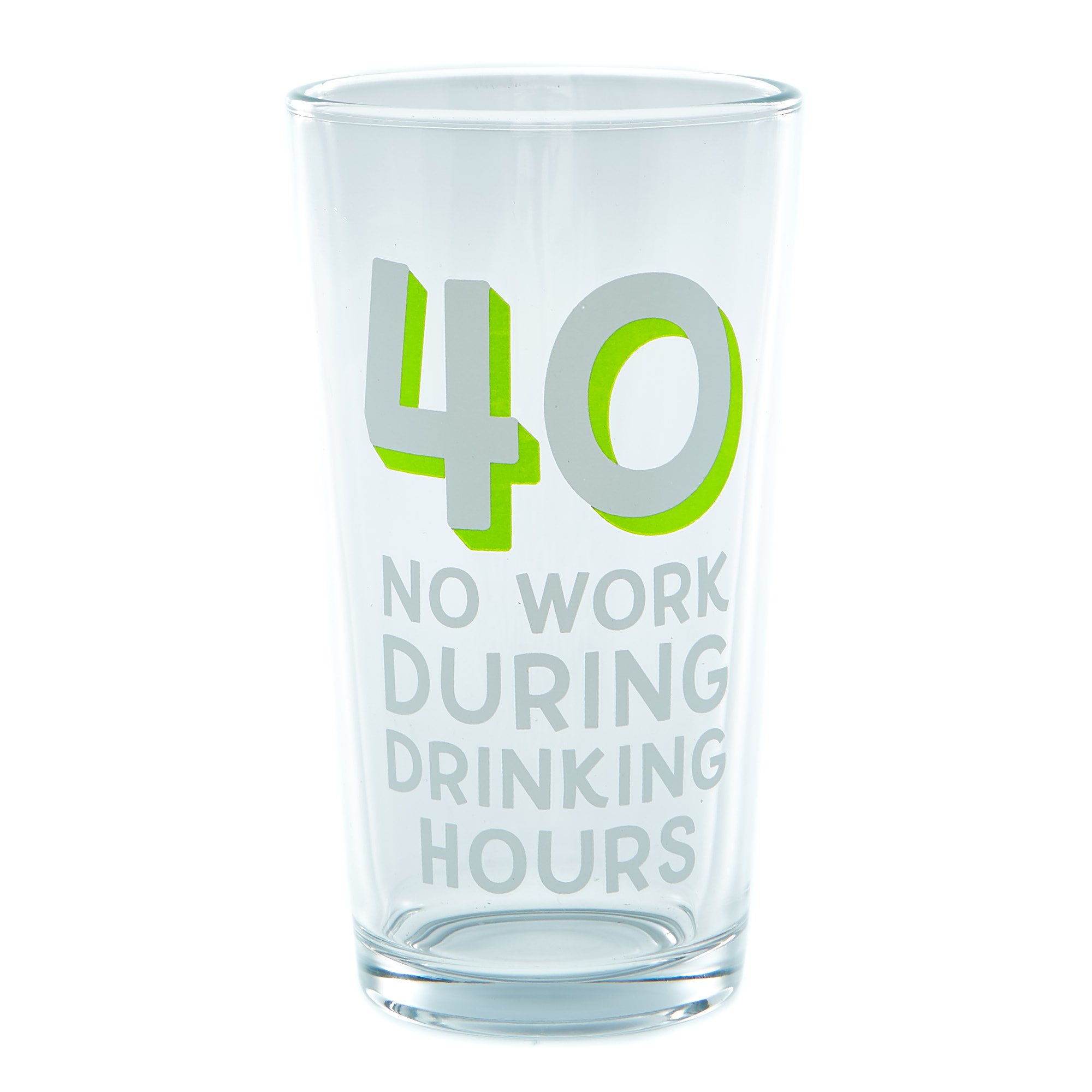40th Birthday Pint Glass - Drinking Hours