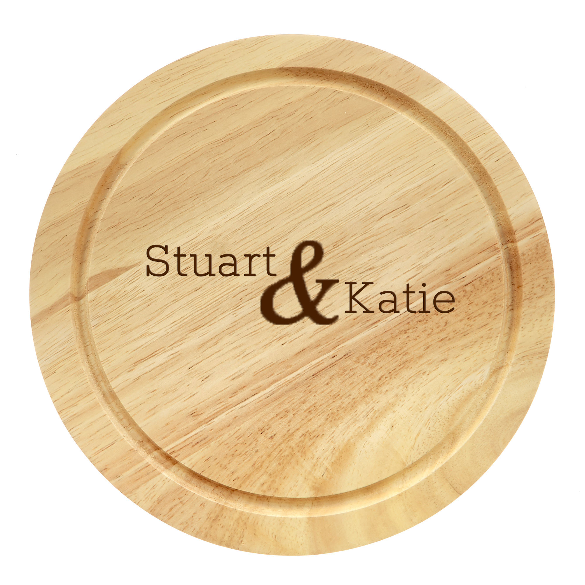 Personalised Engraved Wooden Cheeseboard Set - Couple's Names