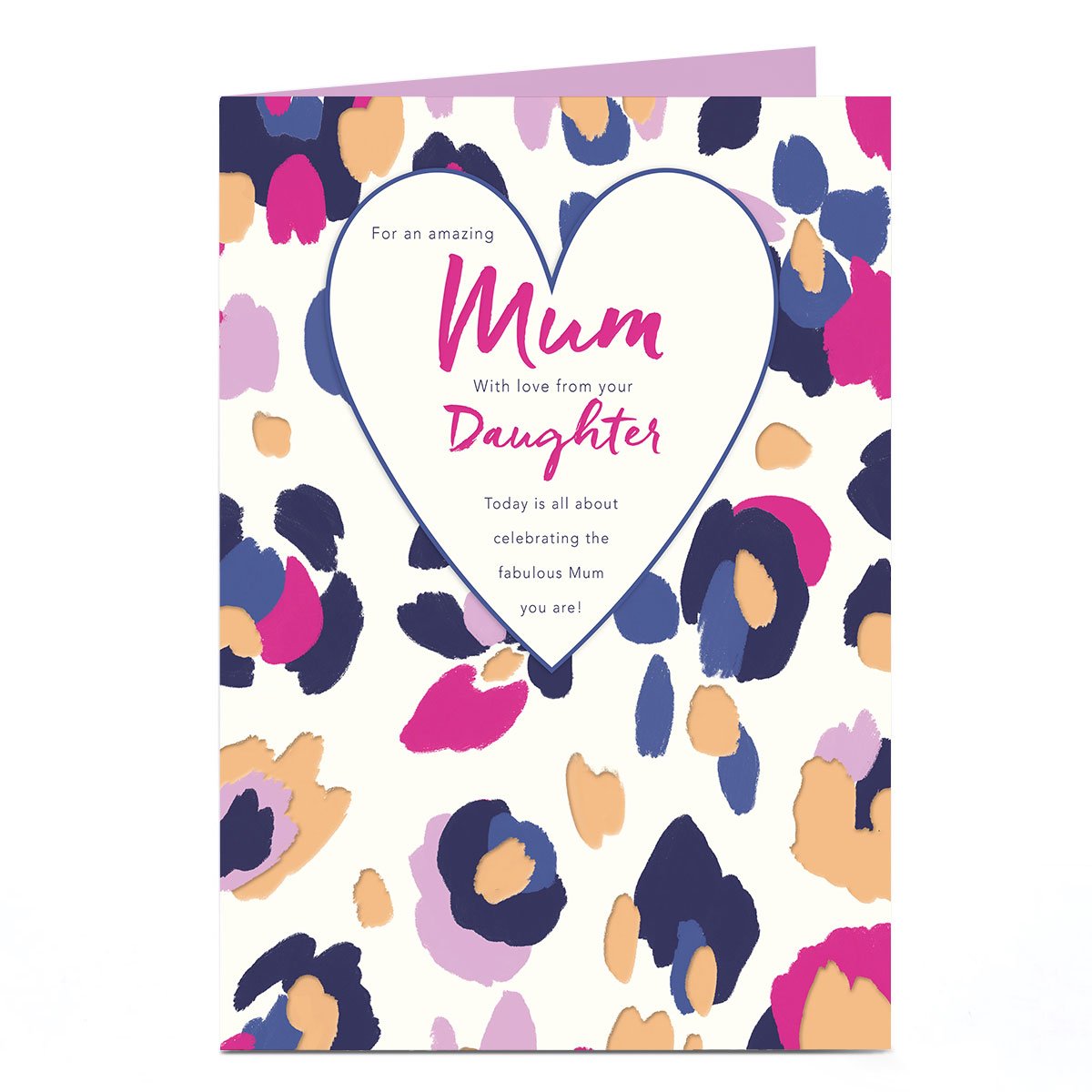 Personalised Mother's Day Card - Abstract Paint, Mum From Your Daughter
