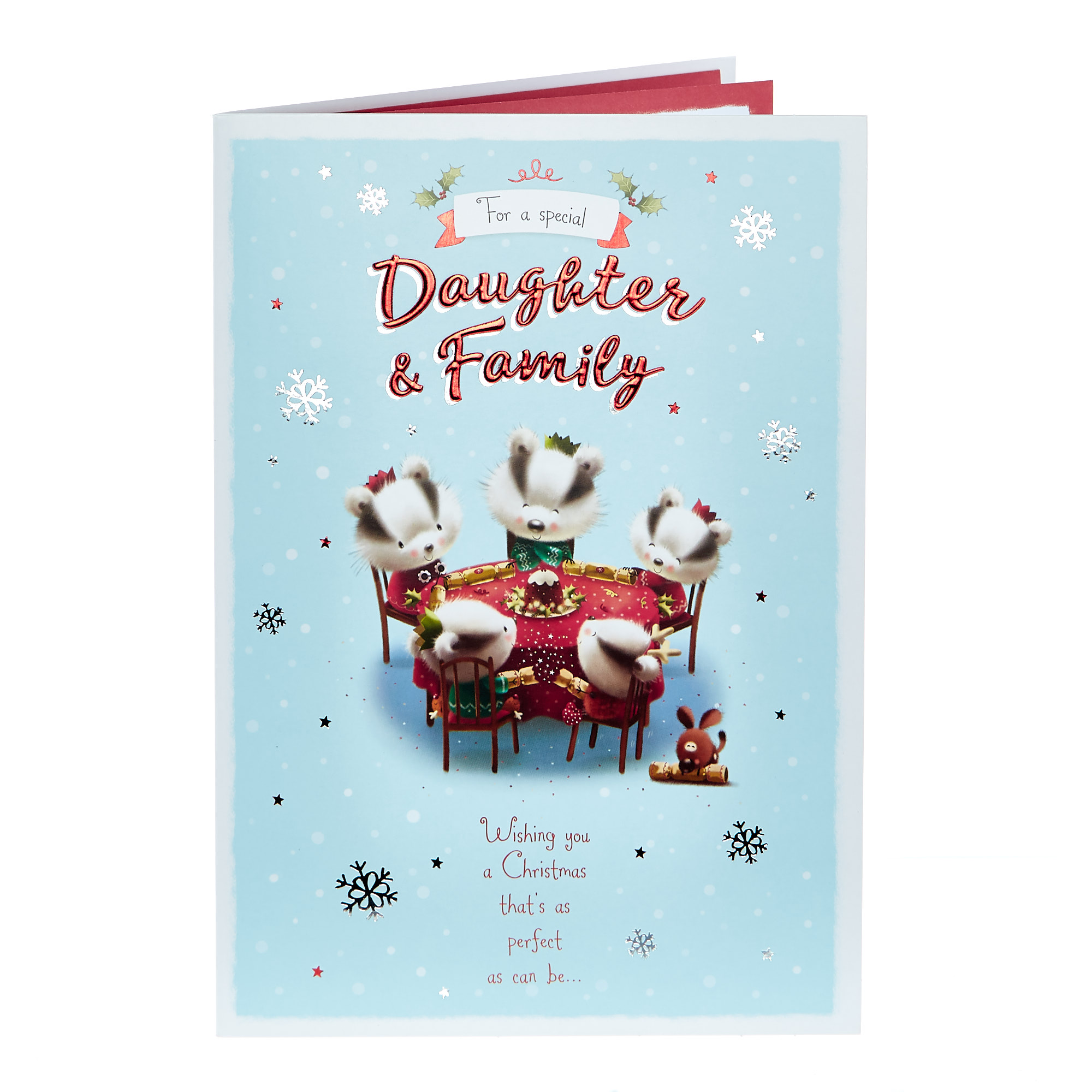 Christmas Card - Daughter & Family Badgers 