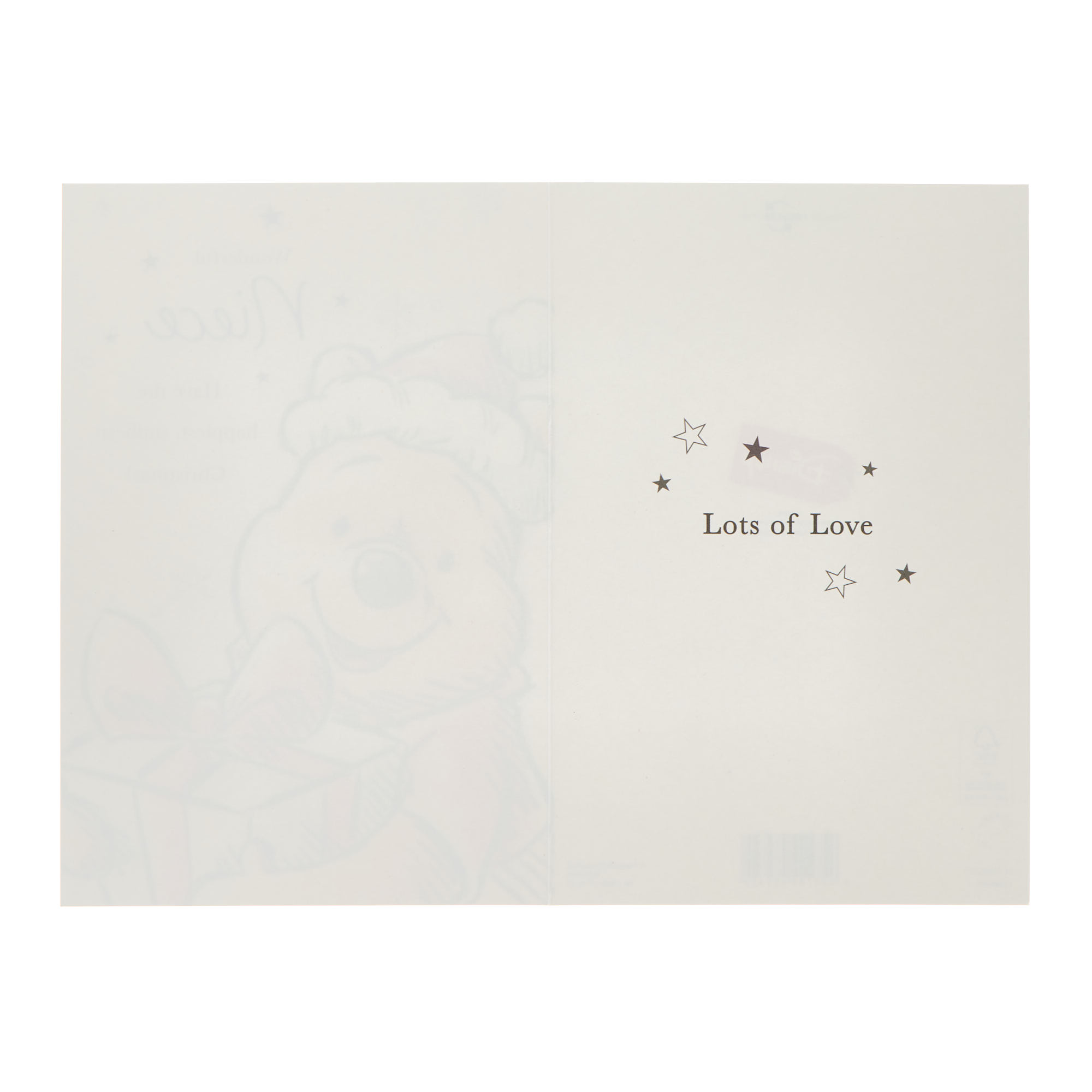 Niece Winnie The Pooh Christmas Card