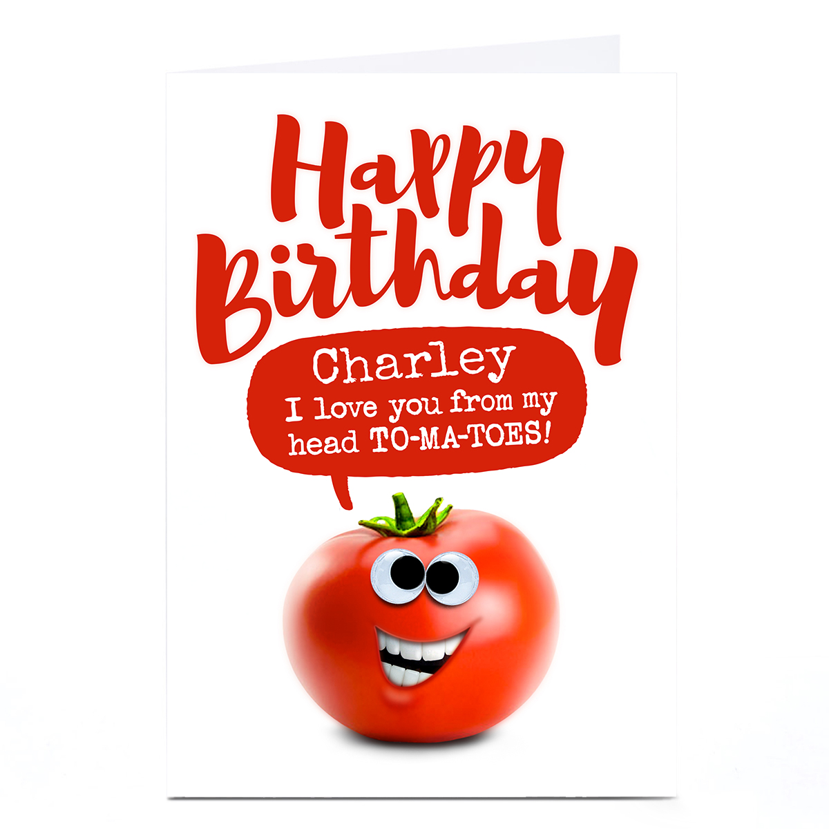 Personalised PG Quips Birthday Card - Head To-Ma-Toes