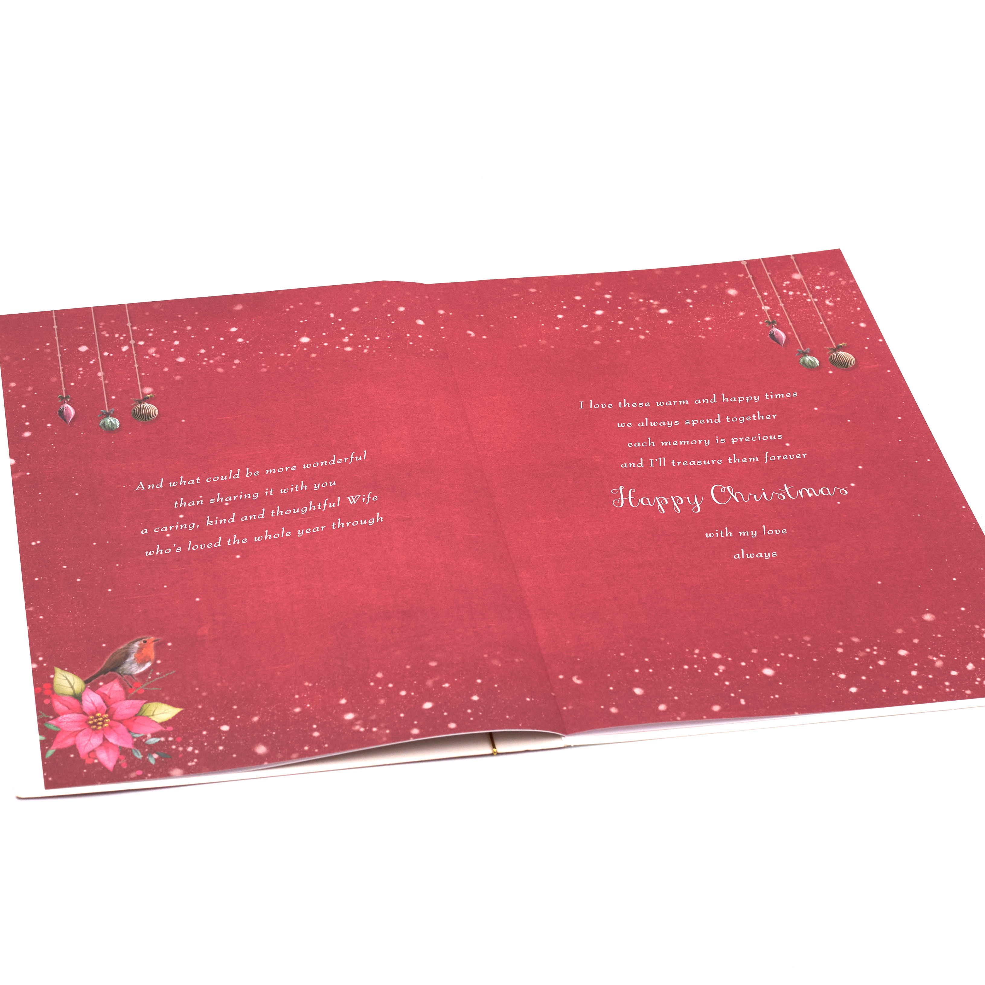 Christmas Card - Wonderful Wife, Traditional Verse