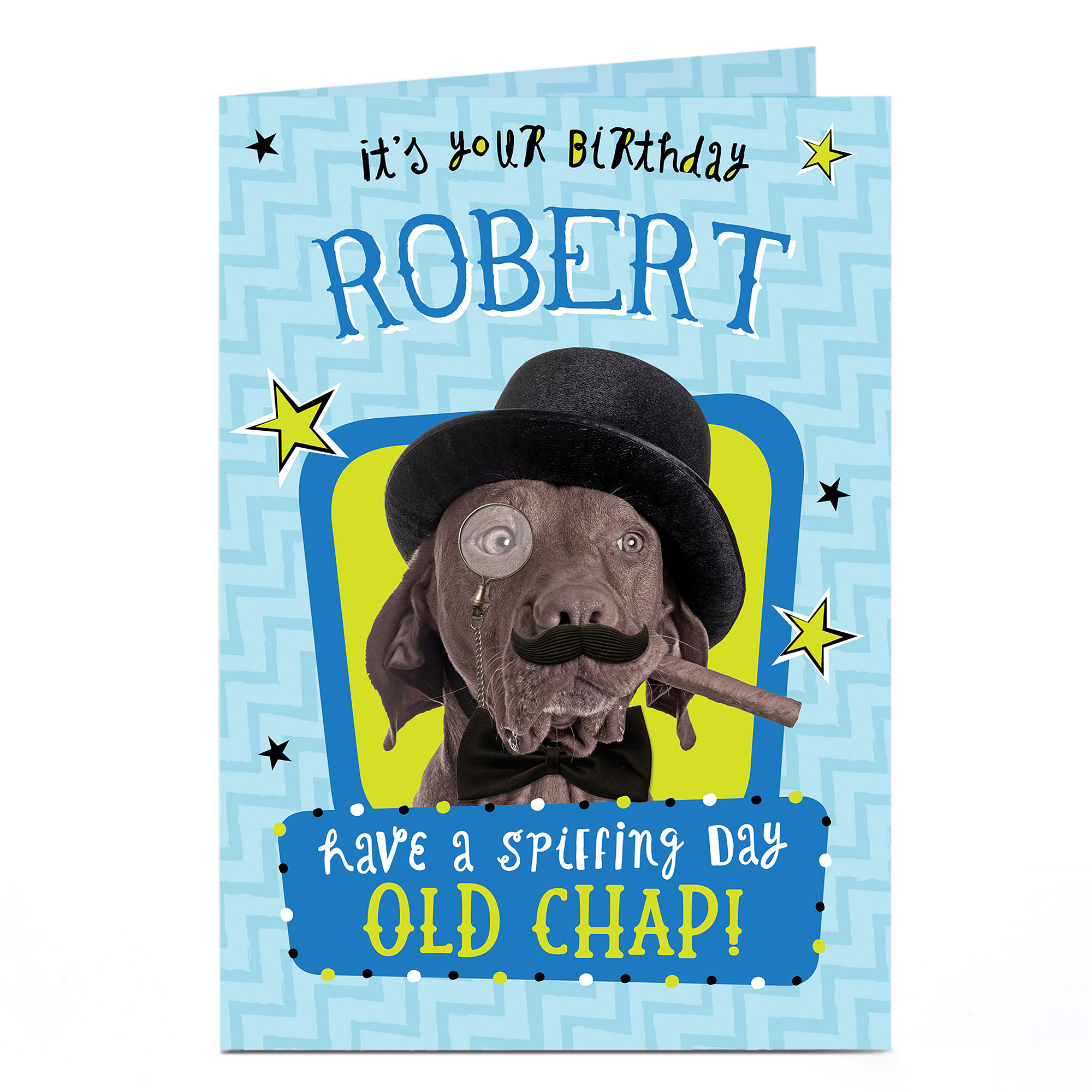 Personalised Birthday Card - Spiffing Day Old Chap