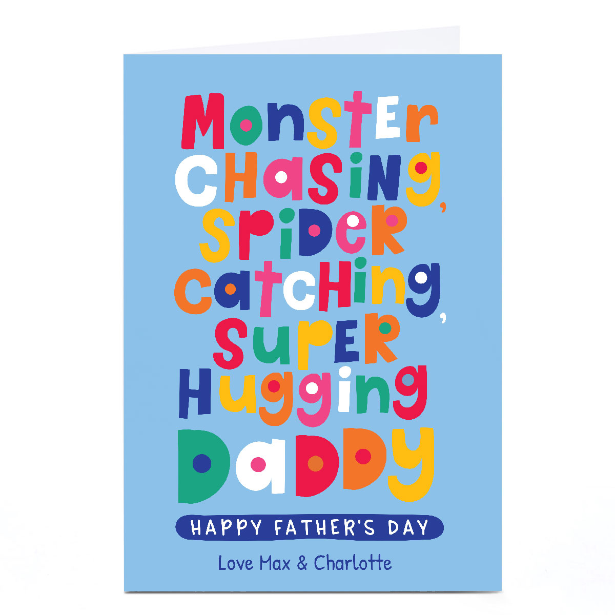 Personalised Ebony Newton Father's Day Card - Super Daddy