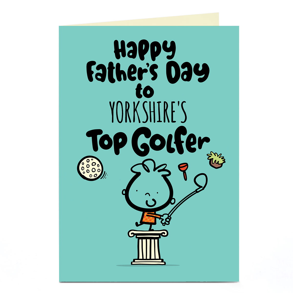 Personalised Fruitloops Father's Day Card - Top Golfer