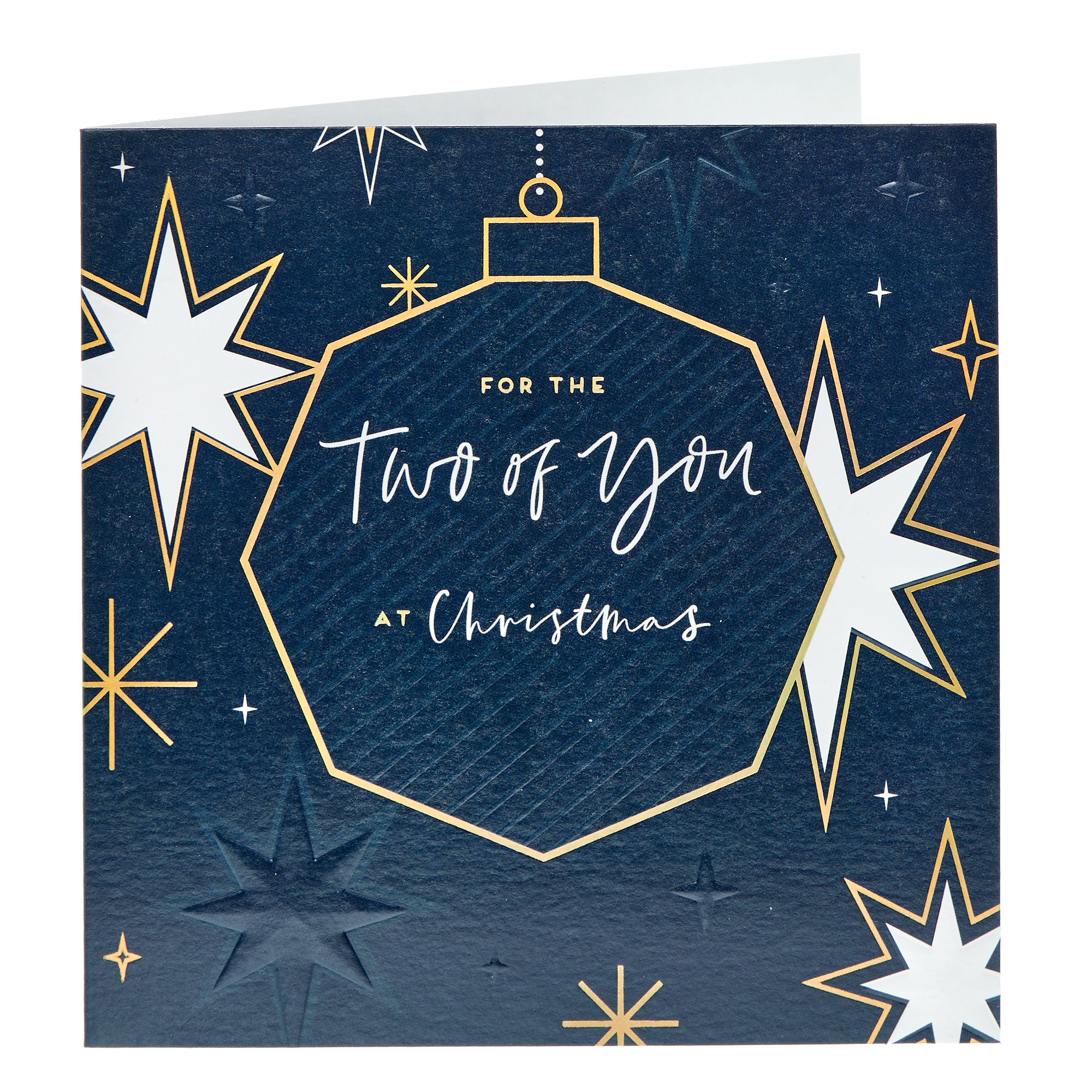 For The Both Of You Geometric Bauble Christmas Card