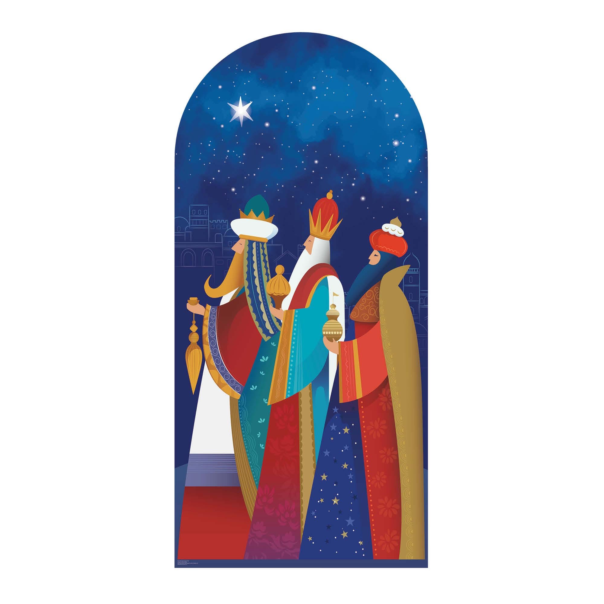 Three Kings with Gifts Cardboard Cutout 