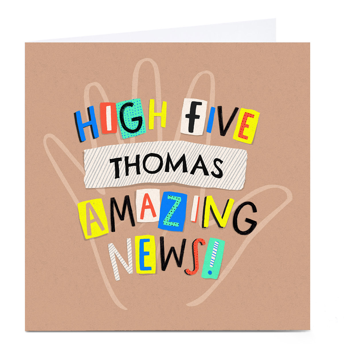 Personalised Card - Eday High Five