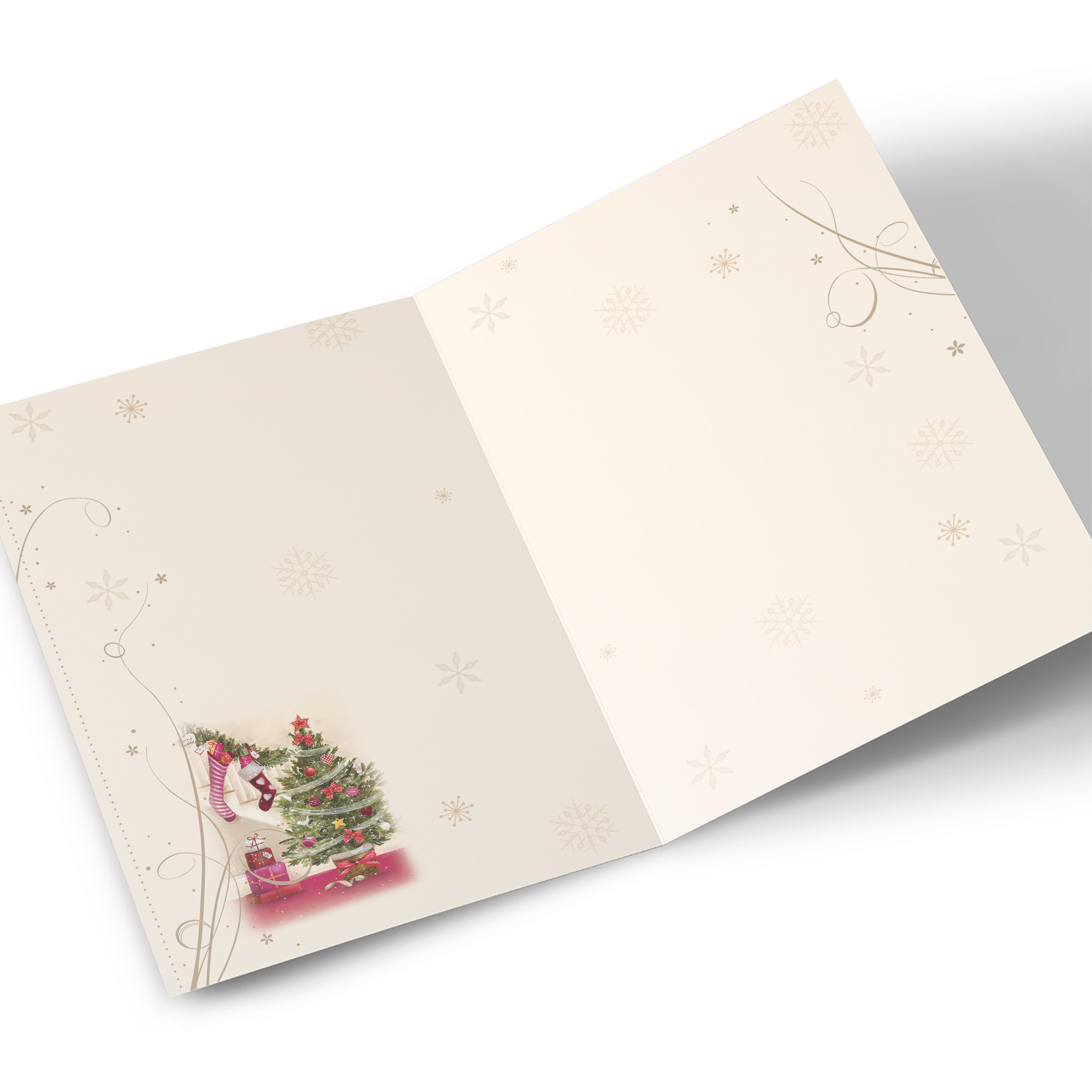 Personalised Christmas Card - Tree, Stockings & Gifts