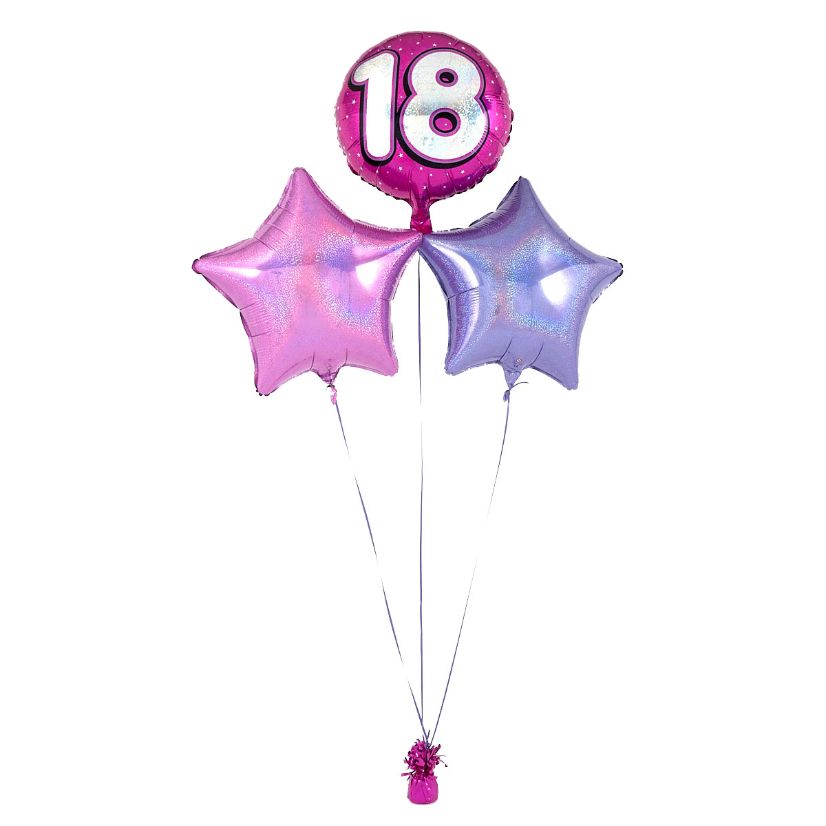 Pink 18th Birthday Balloon Bouquet - DELIVERED INFLATED!