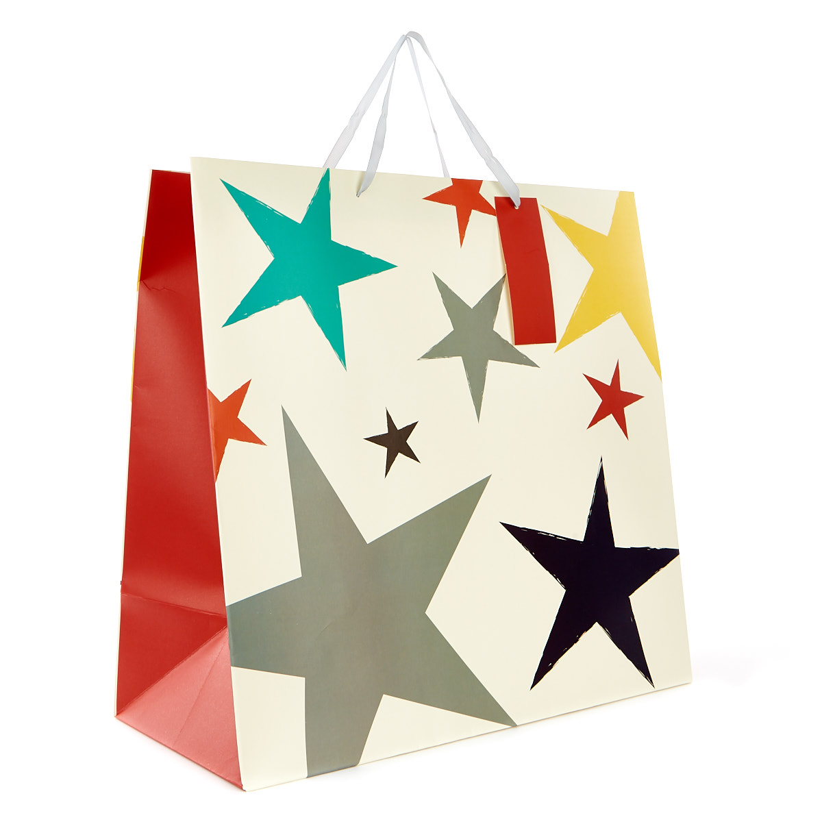 Extra Large Square Gift Bag - Coloured Stars