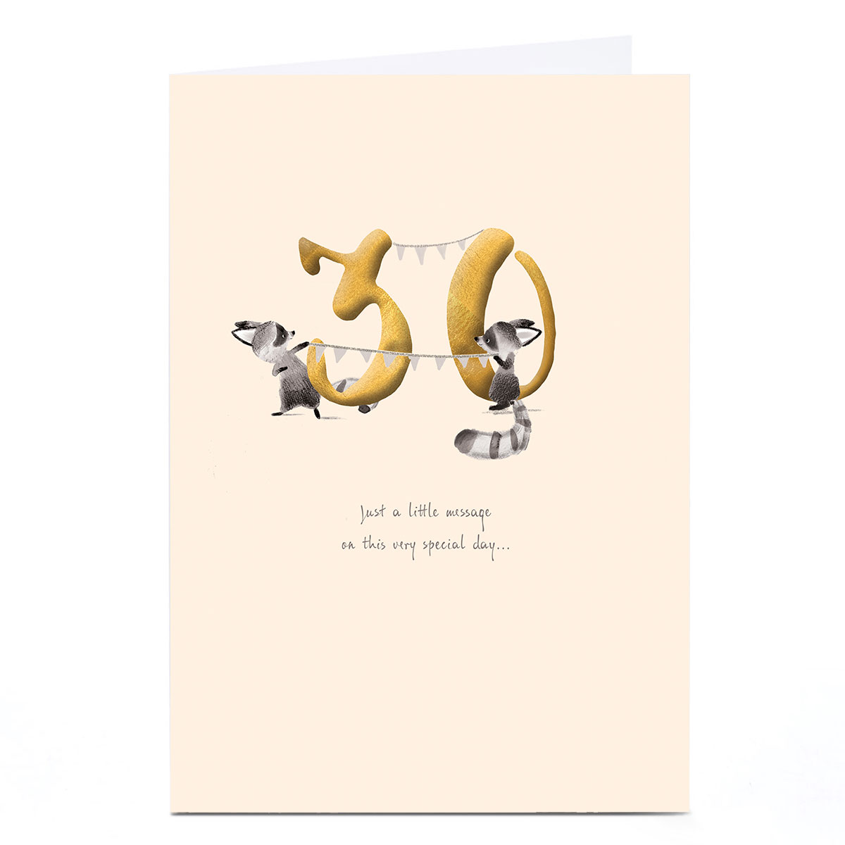 30th Birthday Card - A Little Message on This Very Special Day