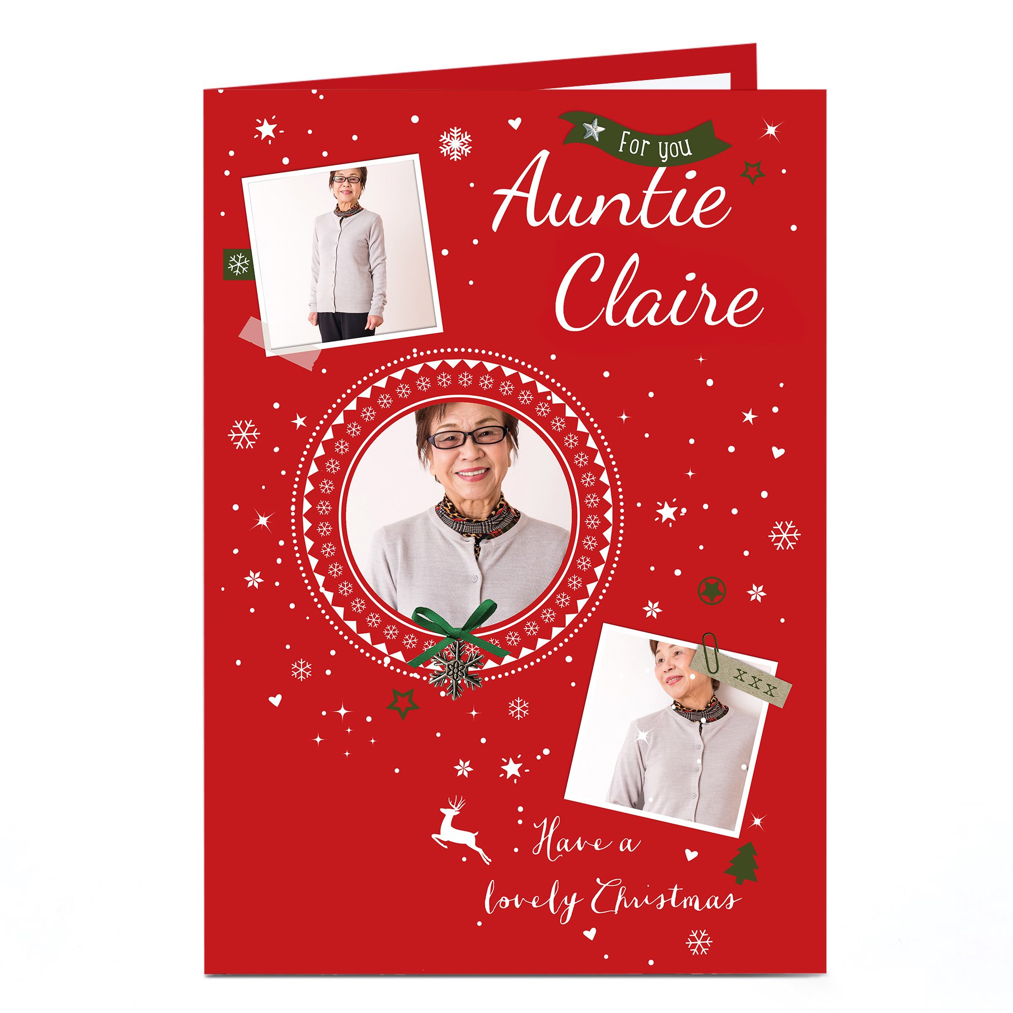 Photo Christmas Card - For You Auntie