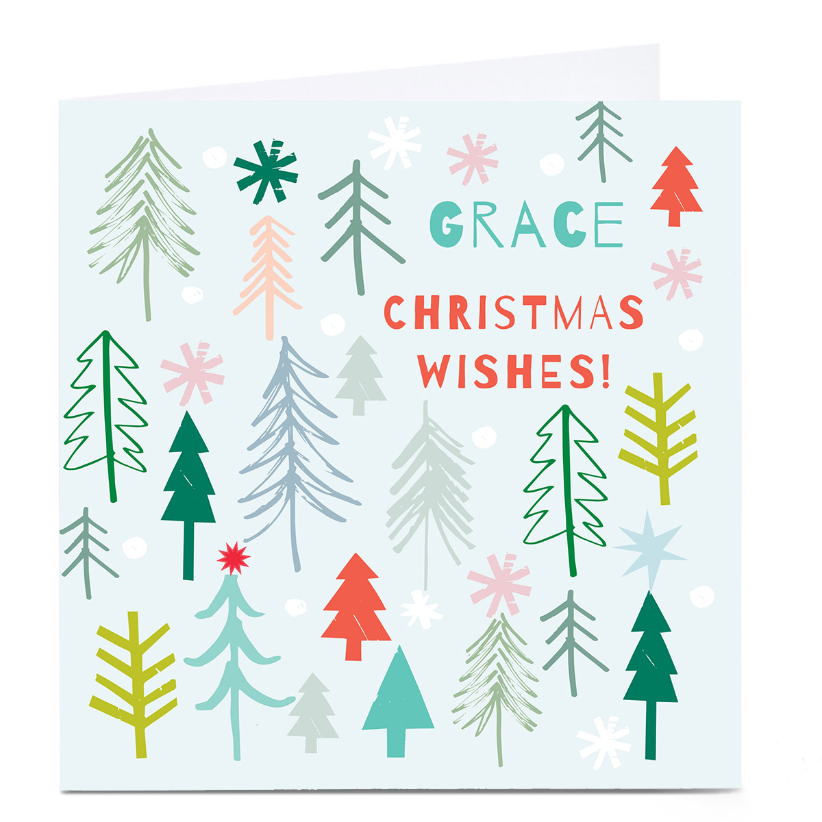 Personalised Squirrel Bandit Christmas Card - Christmas Wishes