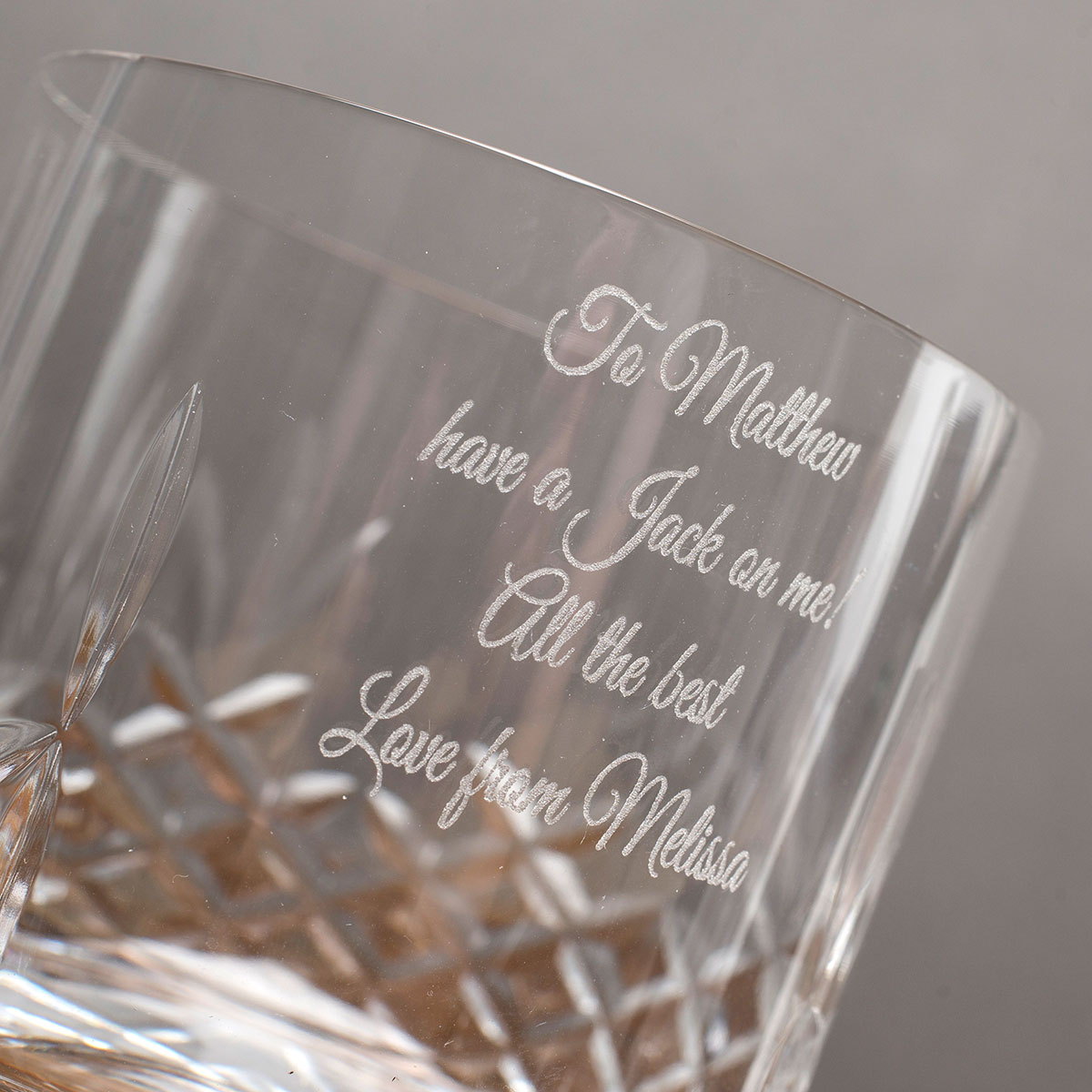 Personalised Engraved Crystal Tumbler