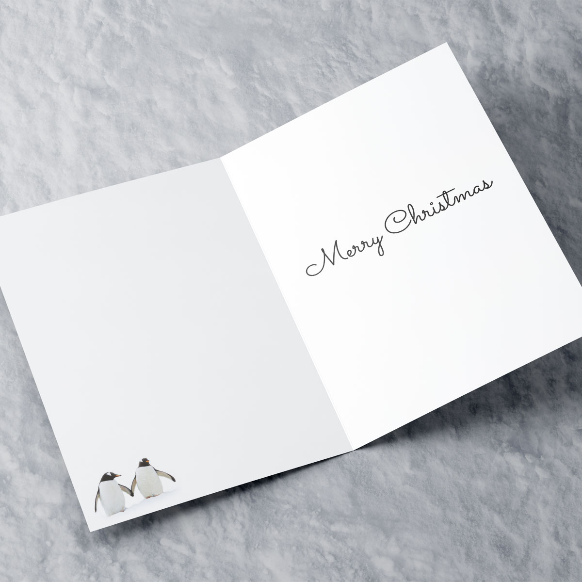 Personalised Christmas Card - Penguins - Brother and Sister-In-Law