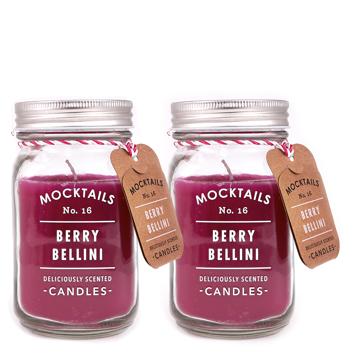 Mocktail Scented Candles - Berry Bellini (Set of 2)