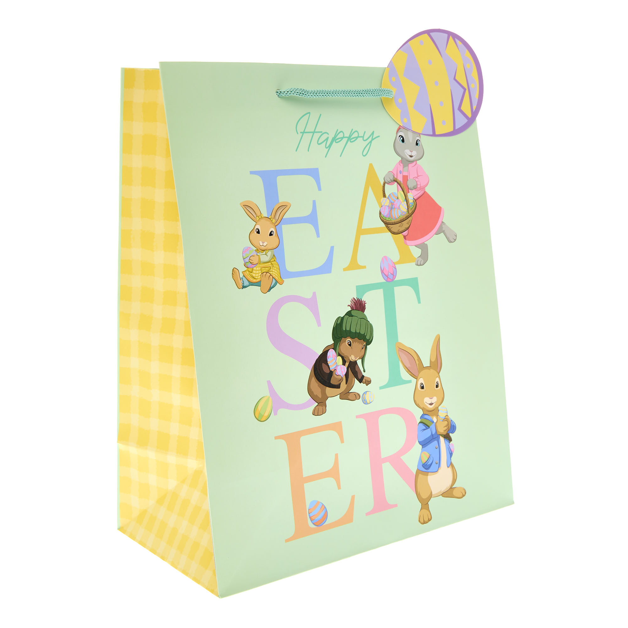Image of Peter Rabbit Happy Easter Large Portrait Gift Bag