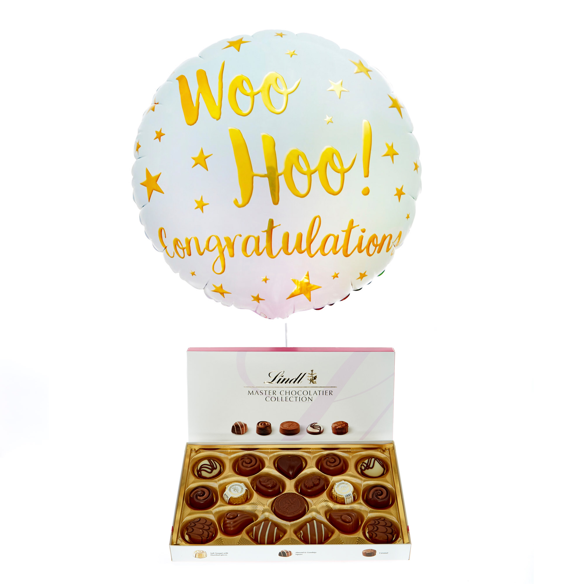 Woo Hoo! Congratulations Balloon & Lindt Chocolates - FREE GIFT CARD!