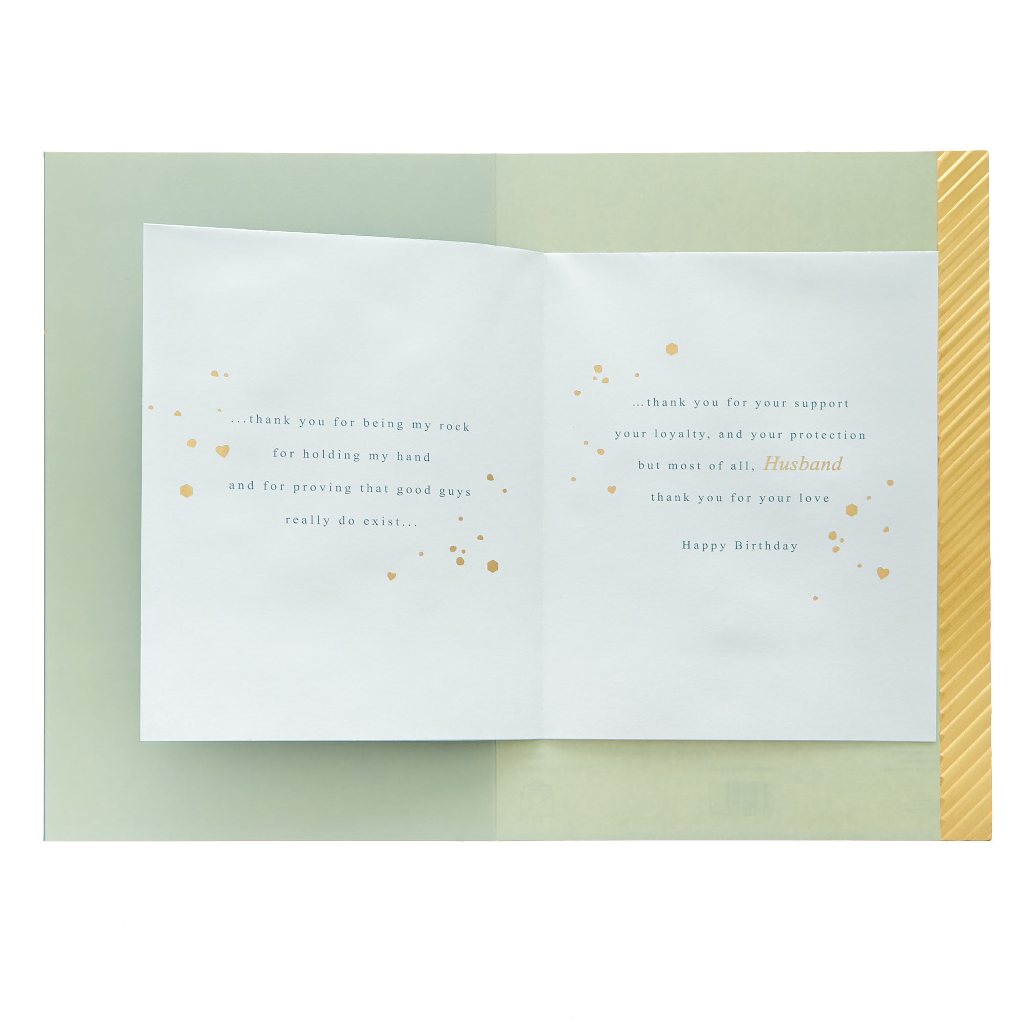 Husband You Fill My Heart Champagne Birthday Card