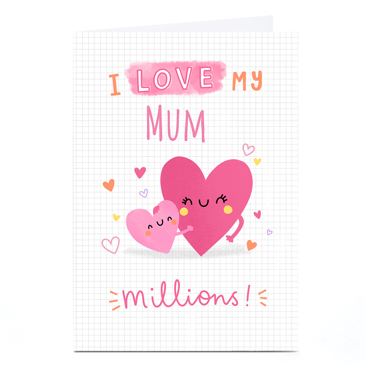 Personalised Jess Moorhouse Mother's Day Card - Heart Hugs