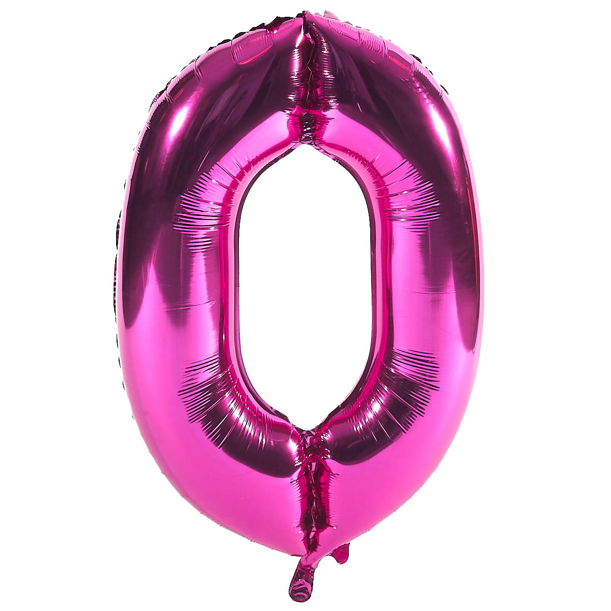 Age 40 Giant Foil helium Numeral Balloons - Pink (deflated)