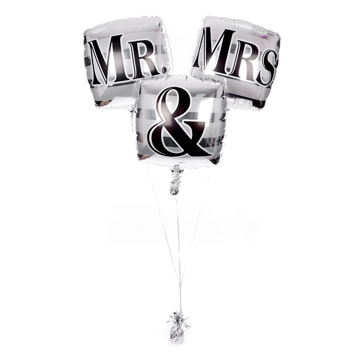 Square Mr & Mrs Balloon Bouquet - DELIVERED INFLATED!