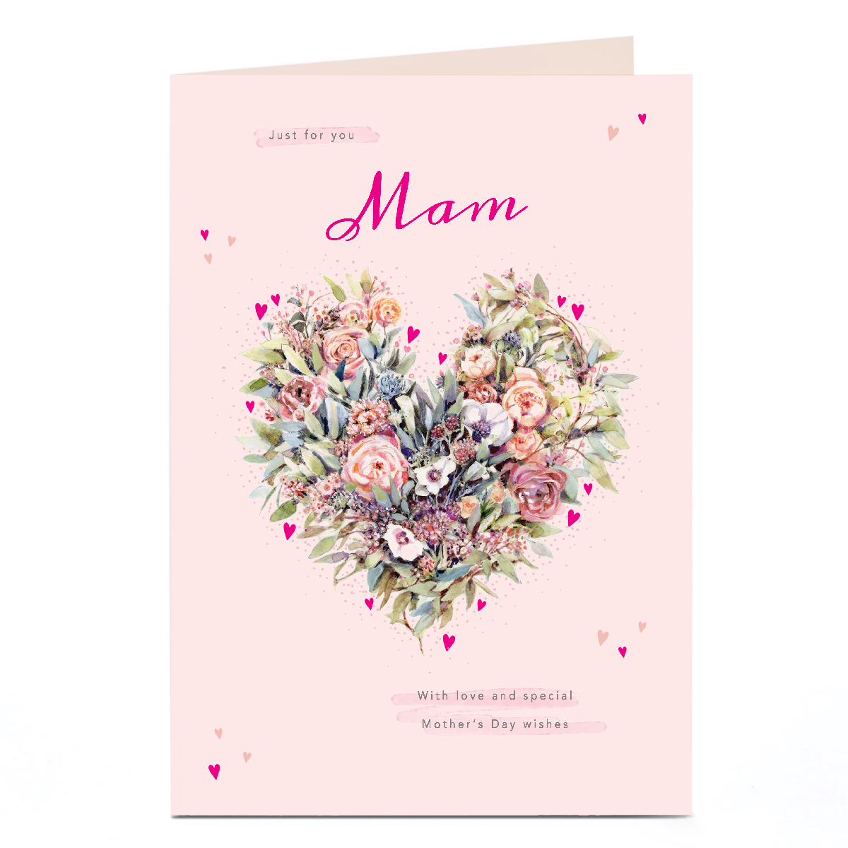 Personalised Mother's Day Card - Flowers in Heart