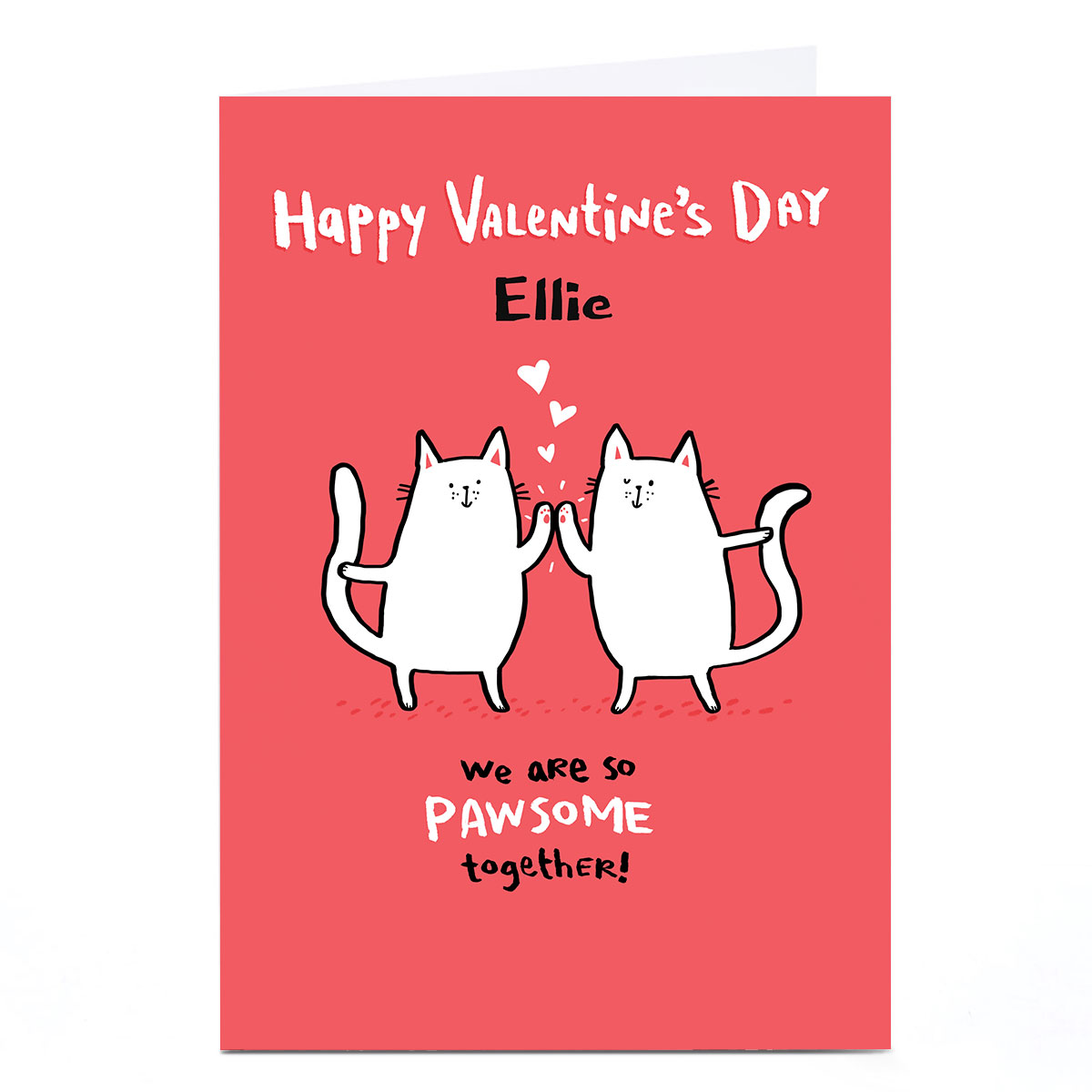 Personalised Hew Ma Valentine's Day Card - Pawsome Together