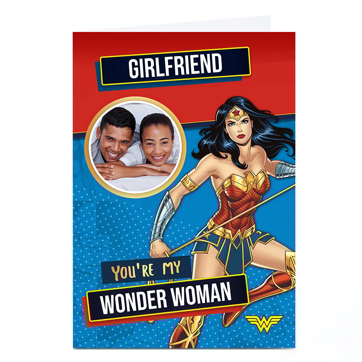 Personalised Wonder Woman Valentine's Day Card - You're My...