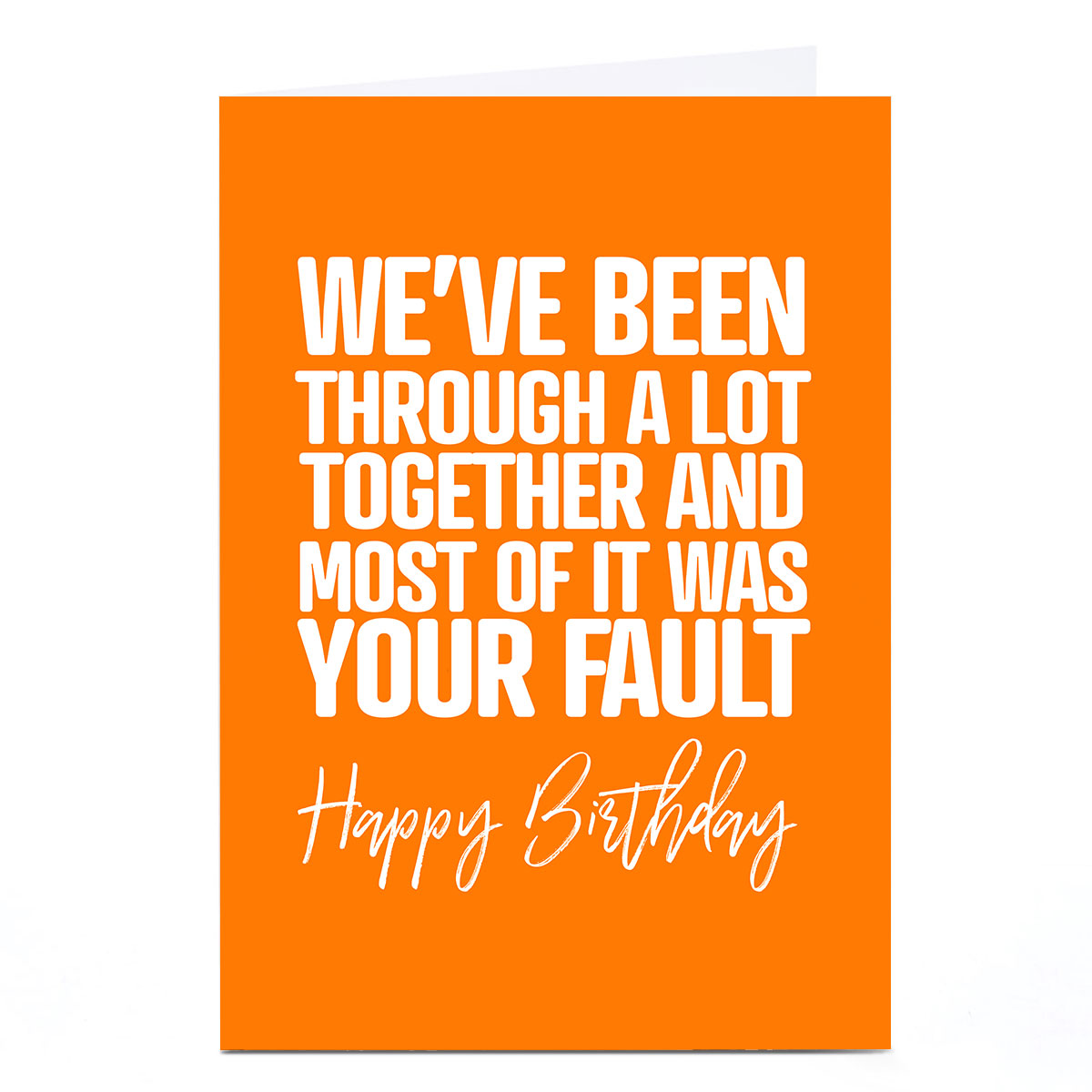Personalised Punk Birthday Card - Your Fault