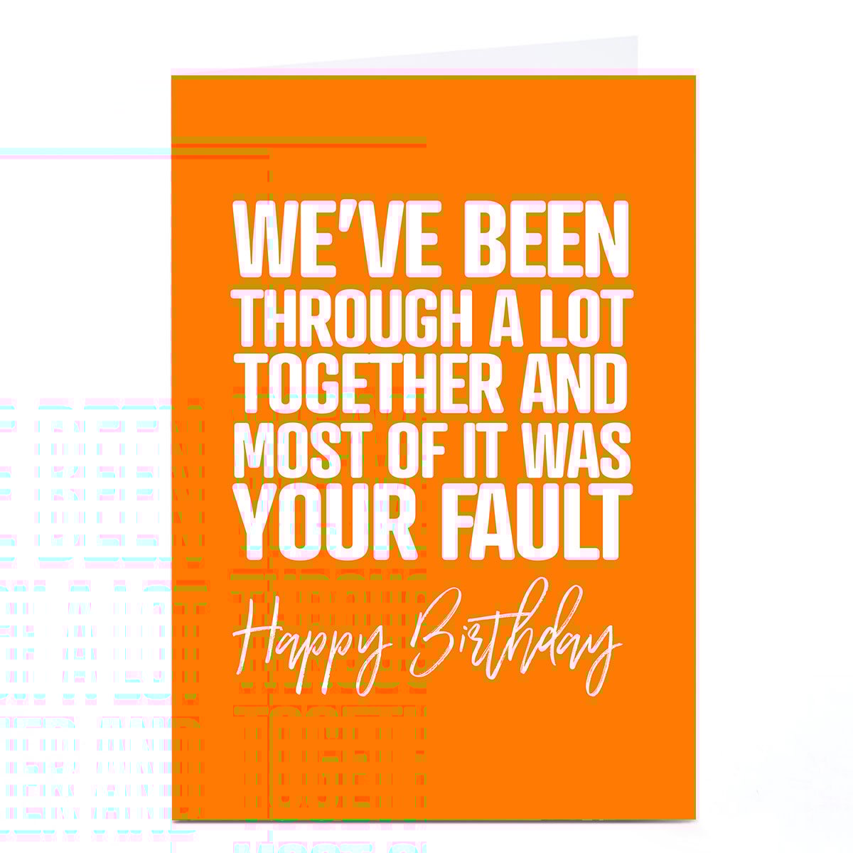 Personalised Punk Birthday Card - Your Fault