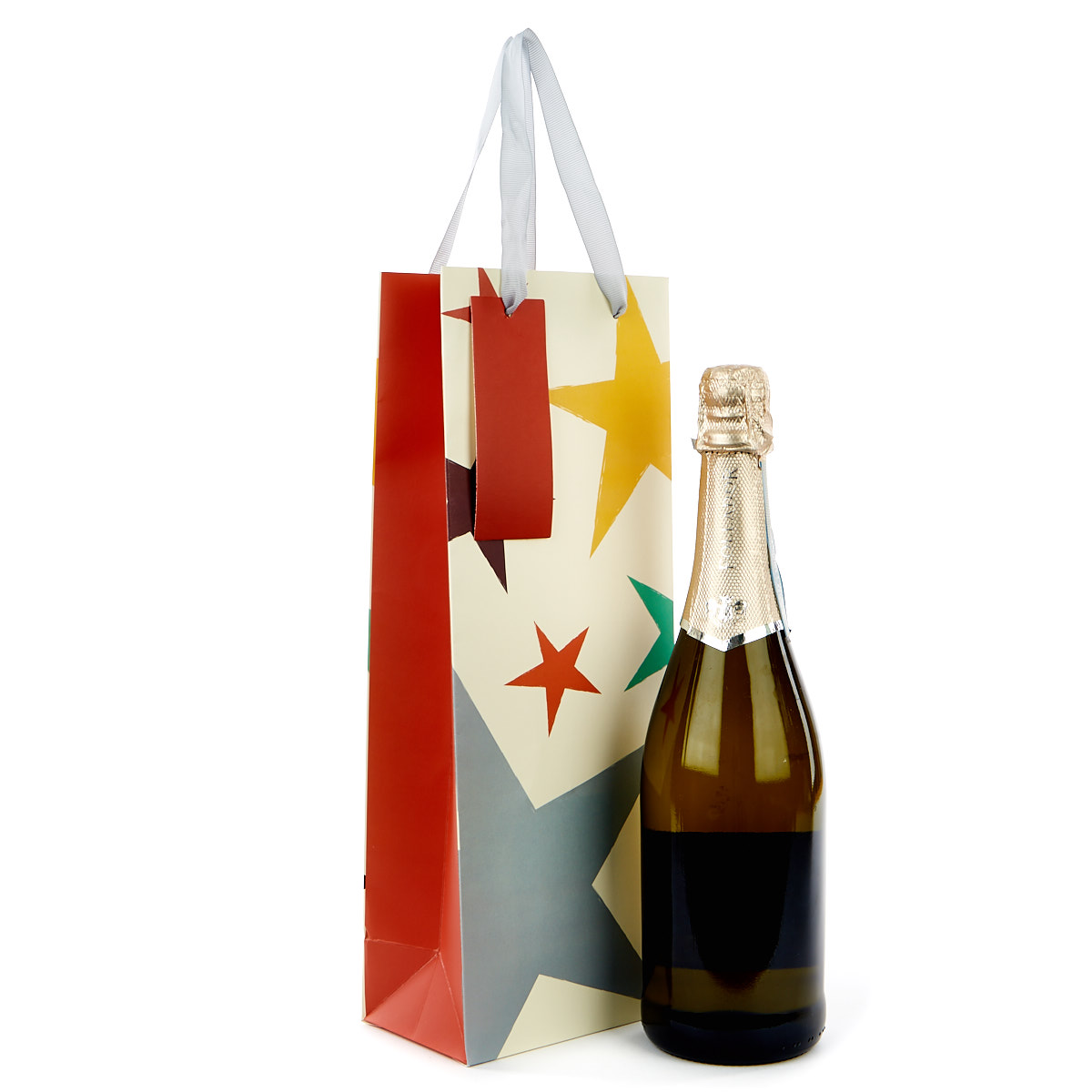 Bottle Gift Bag - Coloured Stars