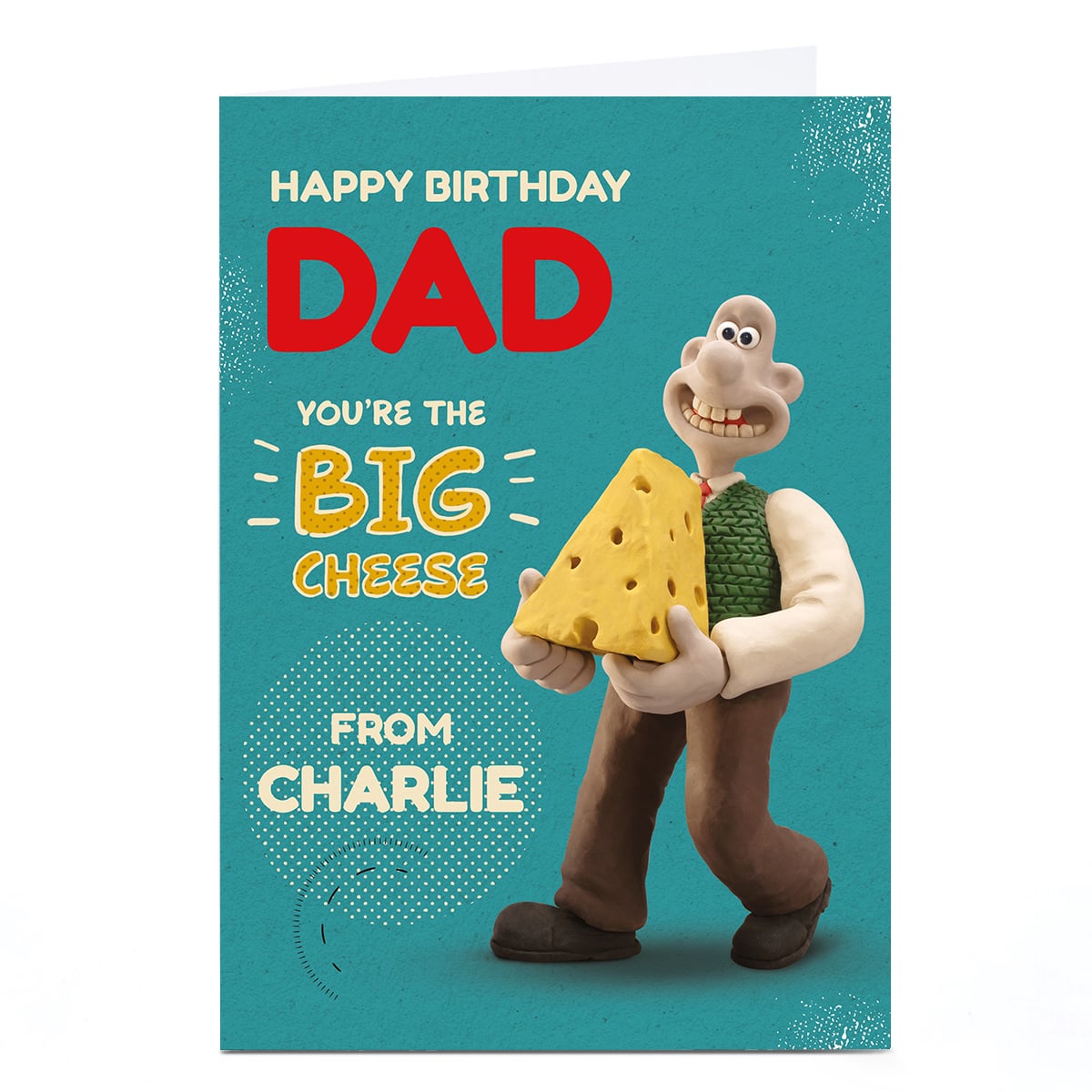 Personalised Birthday Card - Wallace & Gromit The Big Cheese
