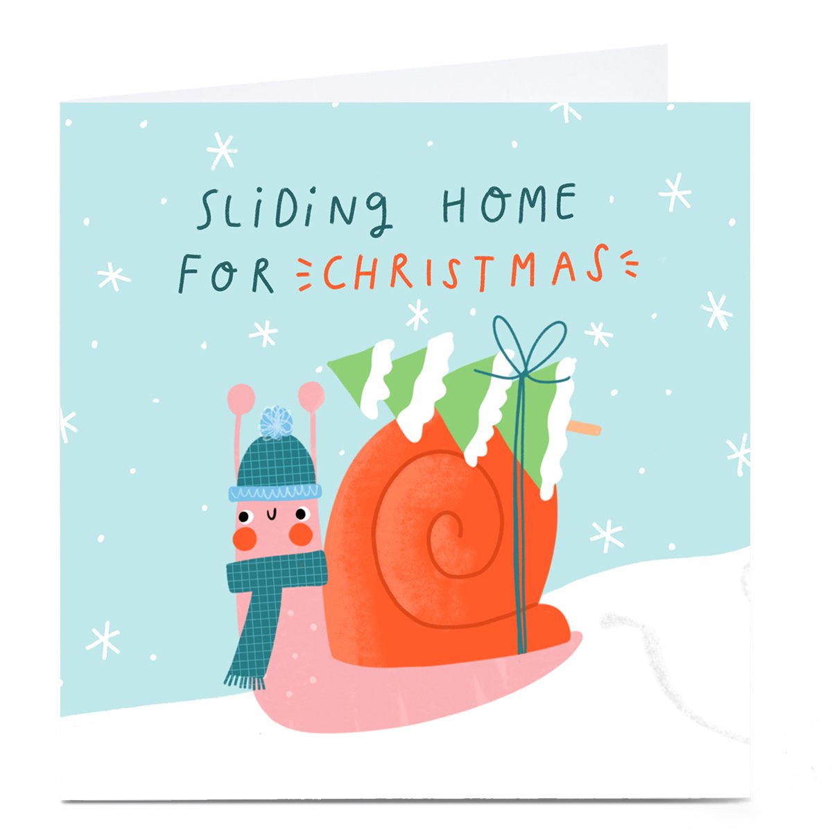 Personalised Jess Moorhouse Christmas Card - Sliding Home