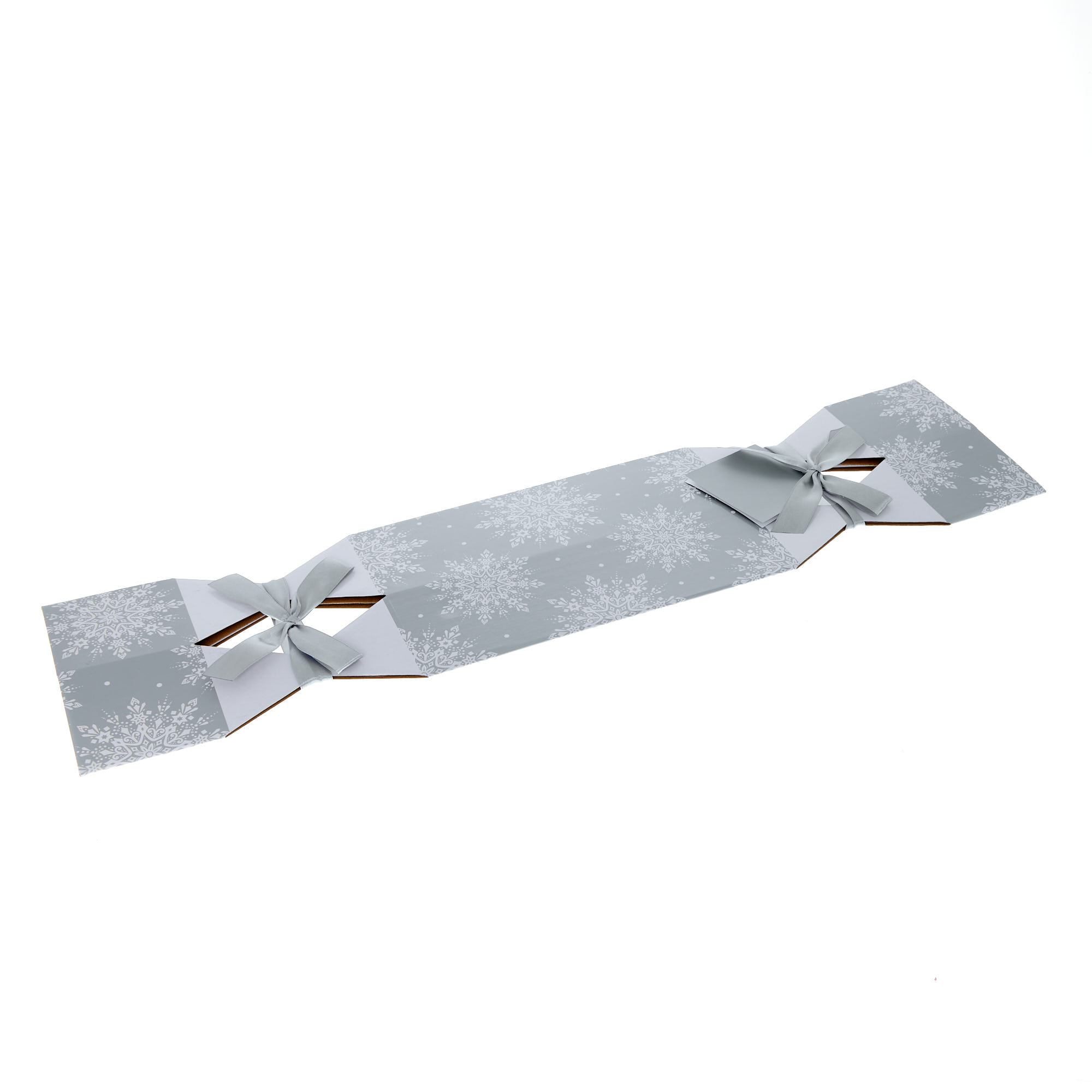 Silver & White Snowflakes Christmas Cracker Gift Box