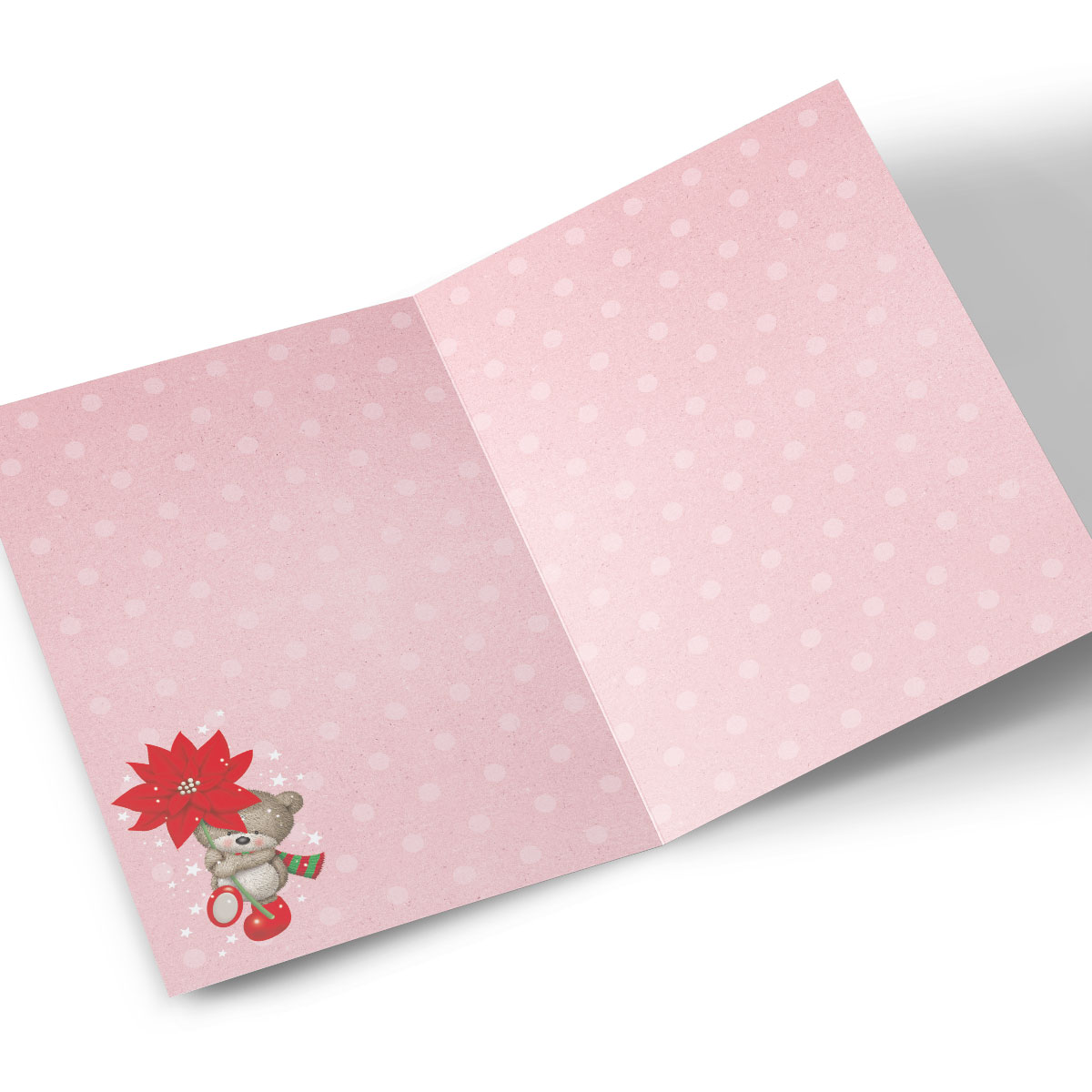 Personalised Christmas Card - Hugs Bear Christmas Wishes