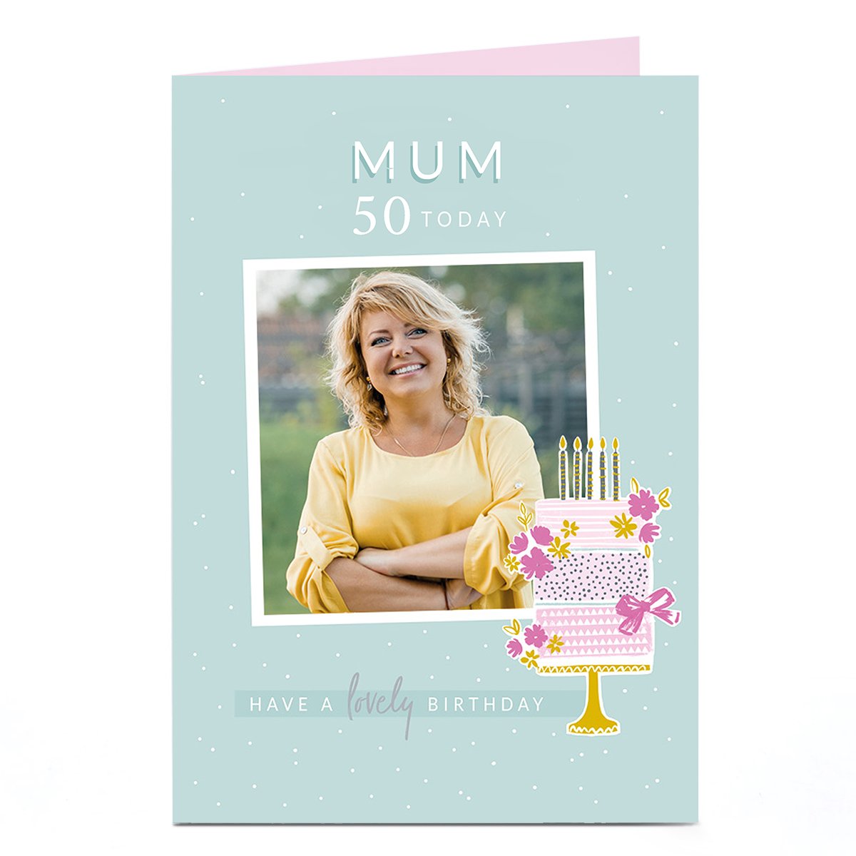 Photo Birthday Card - Have A Wonderful Day Editable Age