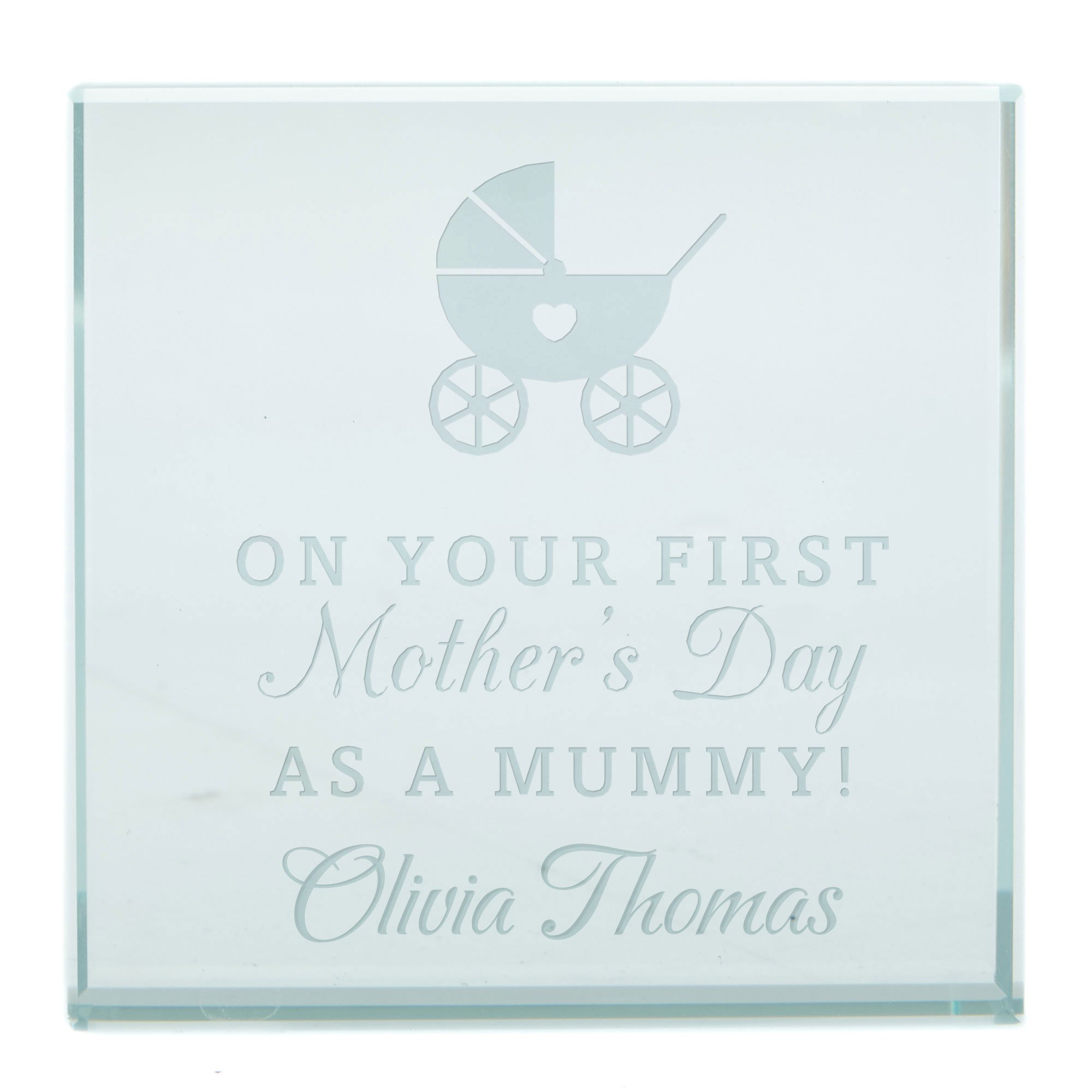 Personalised Engraved Glass Token - First Mother's Day