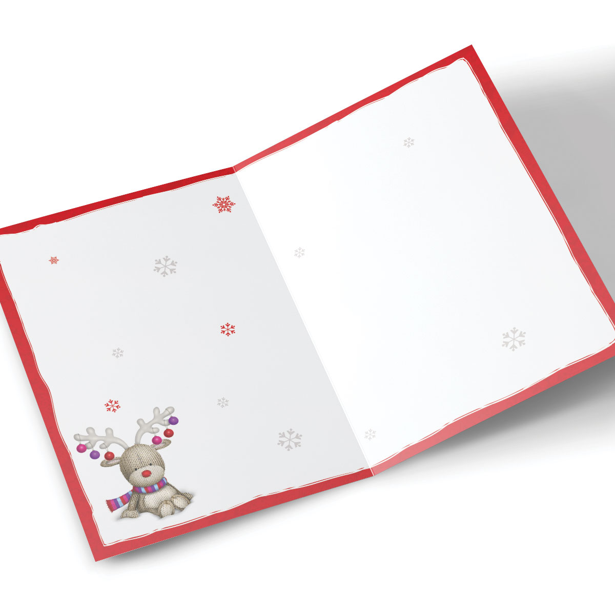 Personalised Hugs Bear Christmas Card - Reindeer