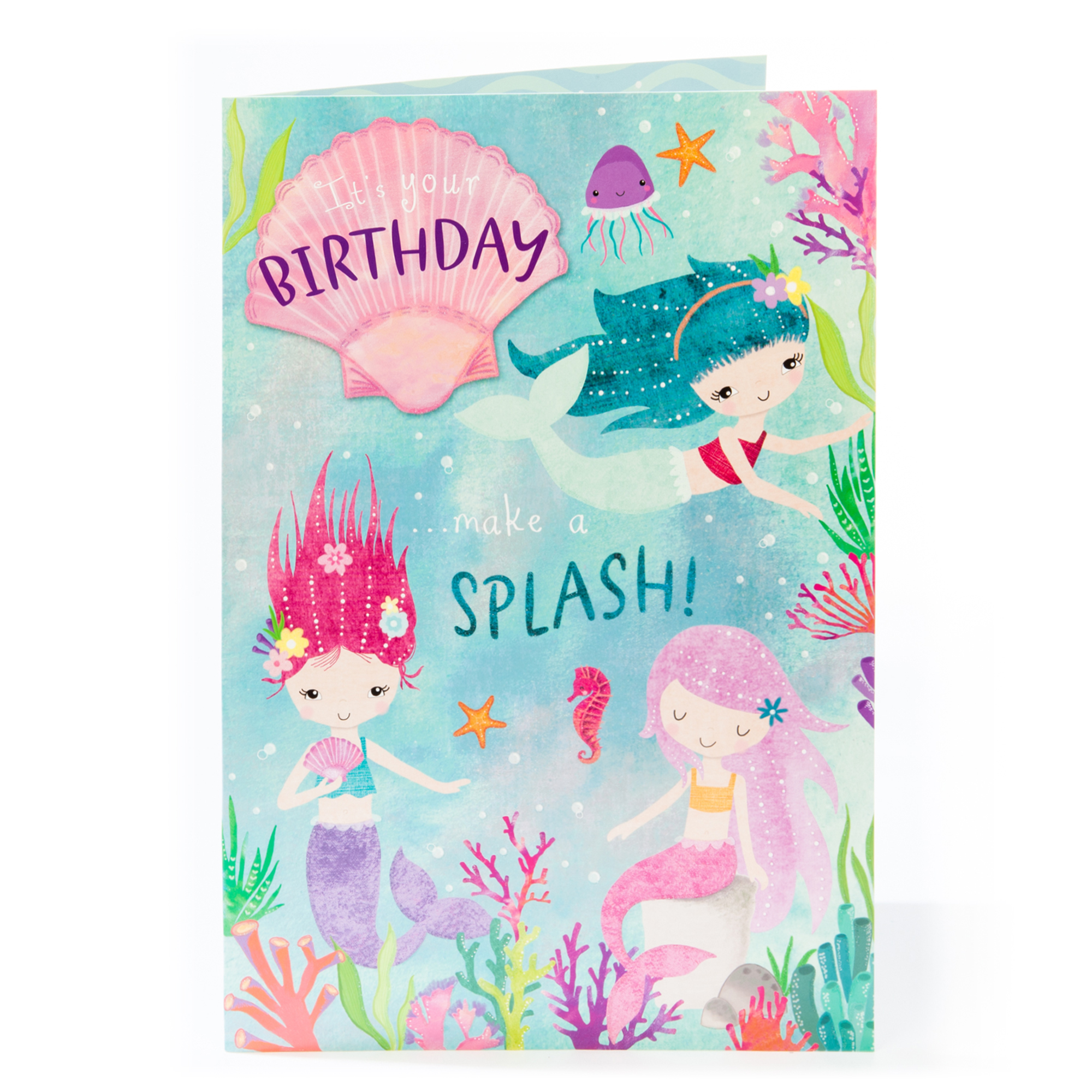 Giant Birthday Card - Mermaids 
